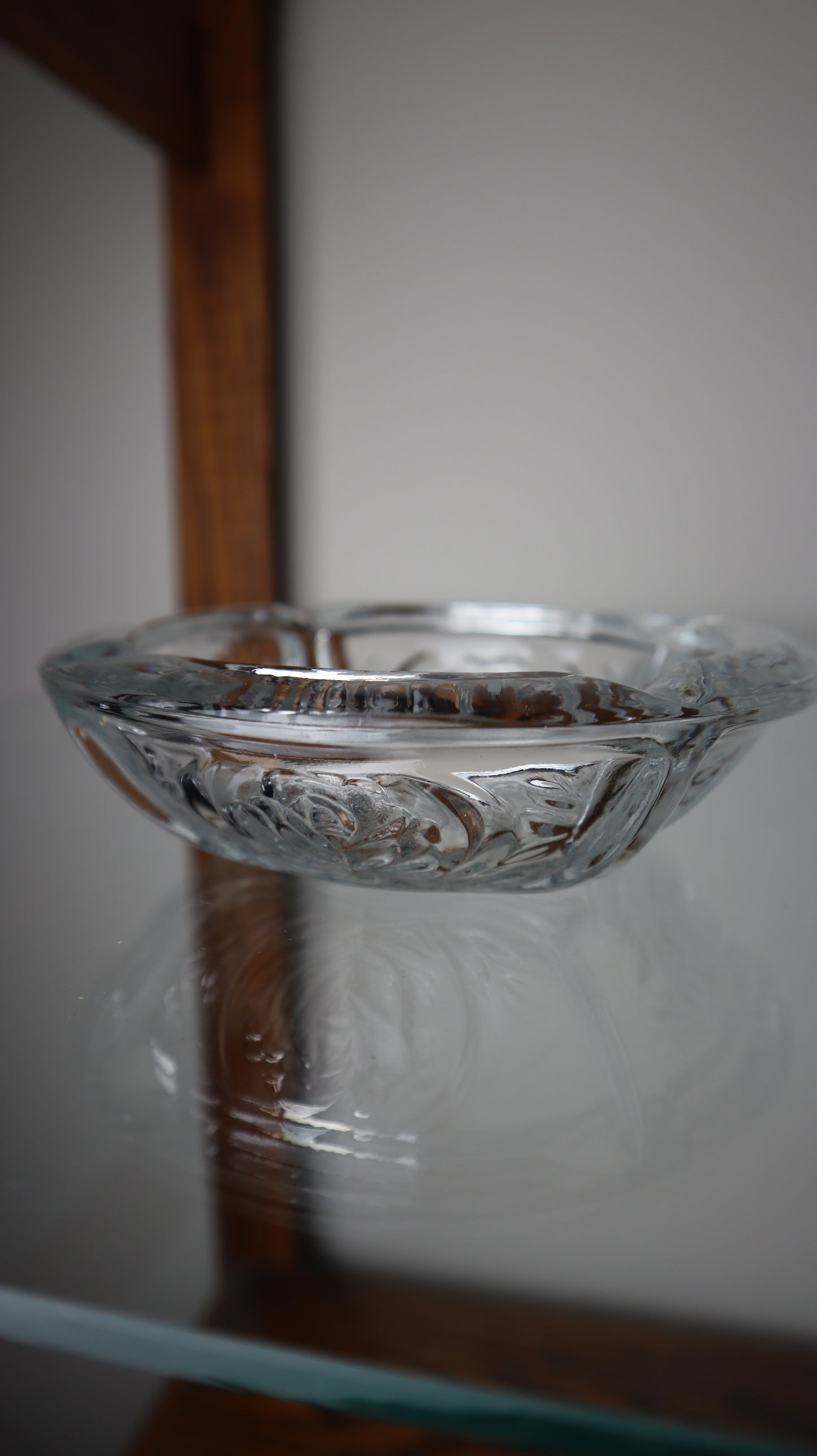 Rose Pattern Glass Ashtray