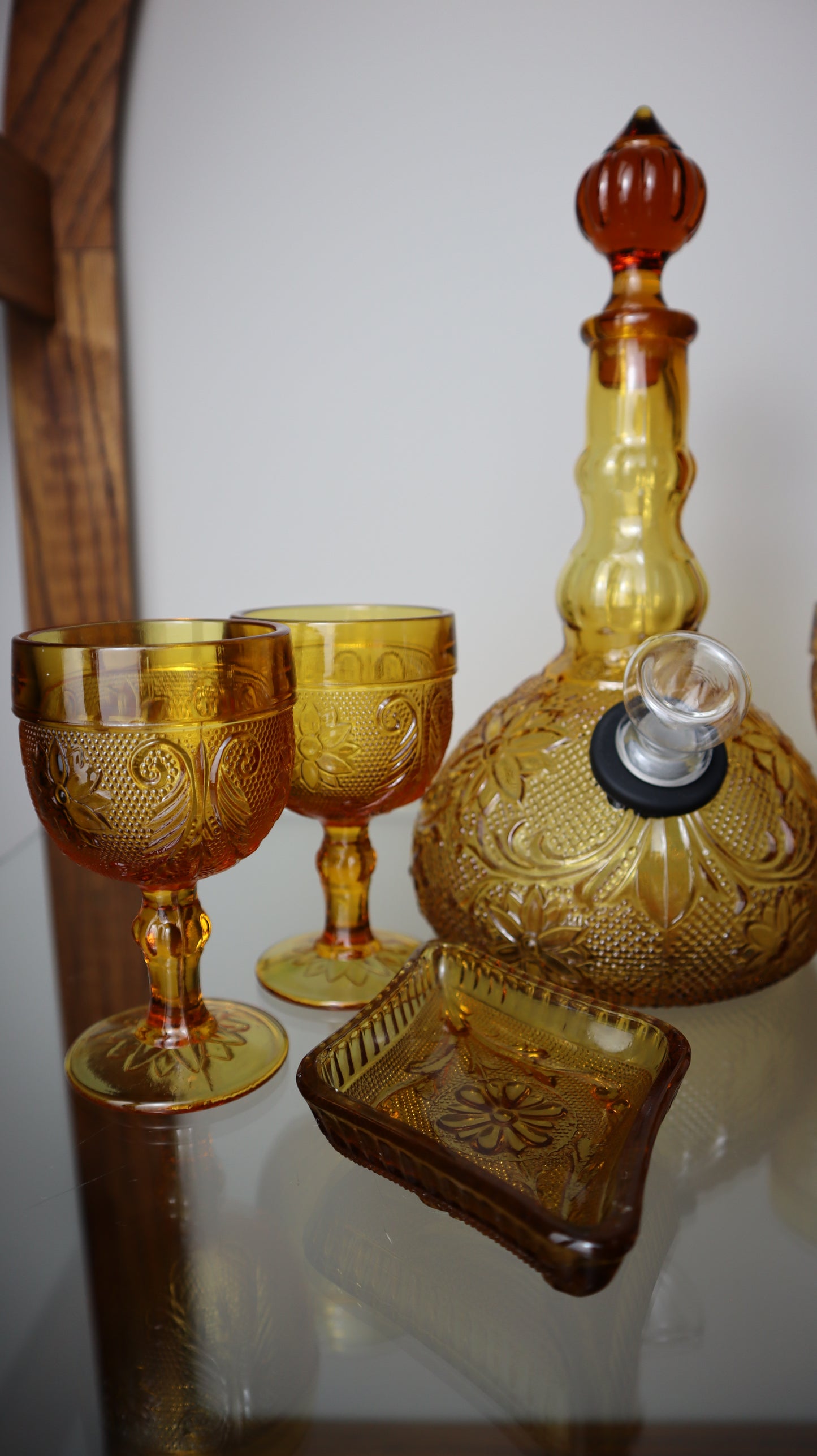 Amber Tiara with Matching Cups