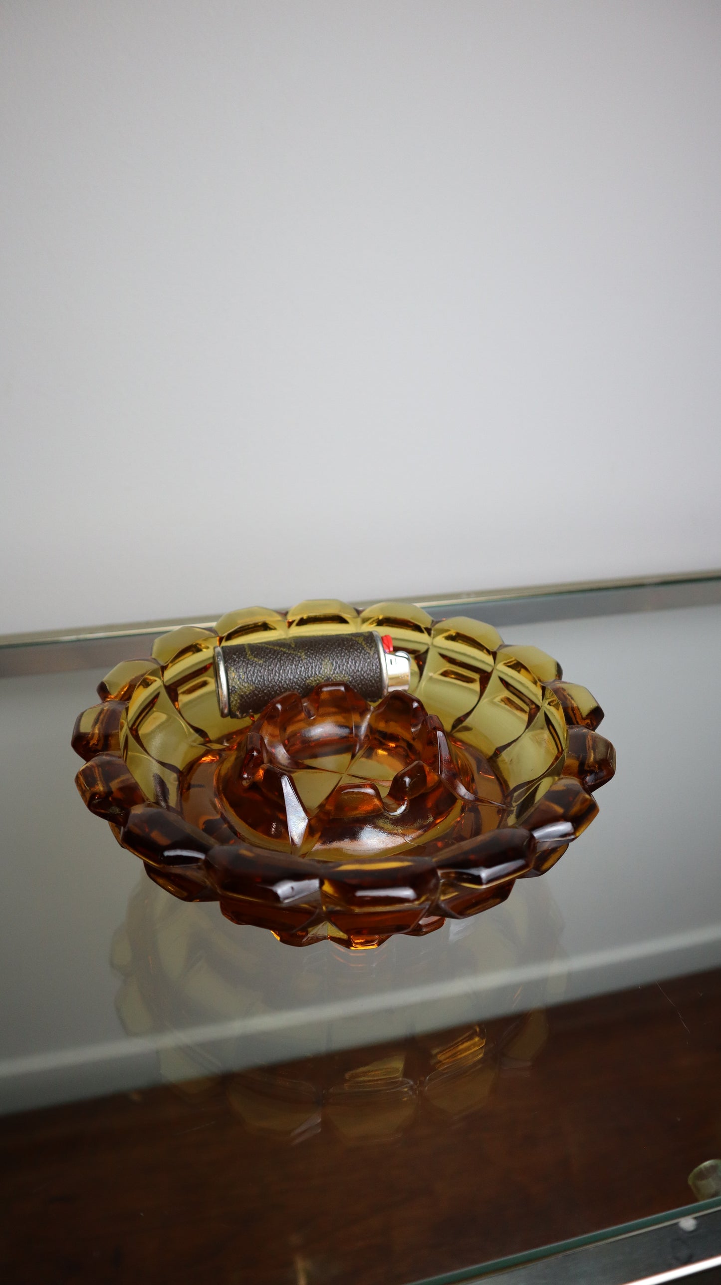Sunflower Amber Large Ashtray