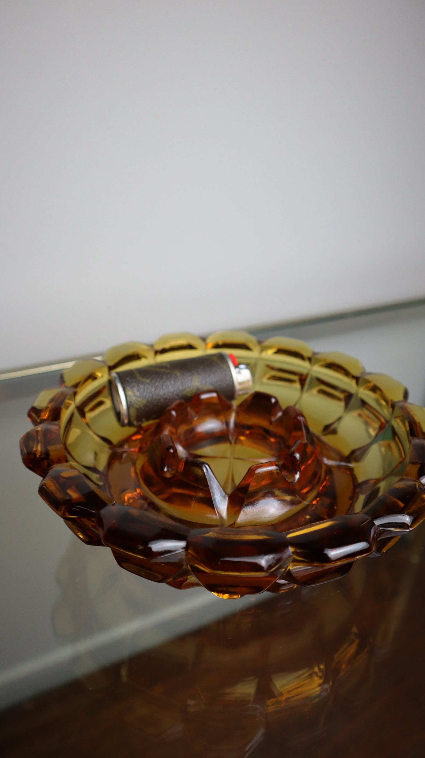 Sunflower Amber Large Ashtray