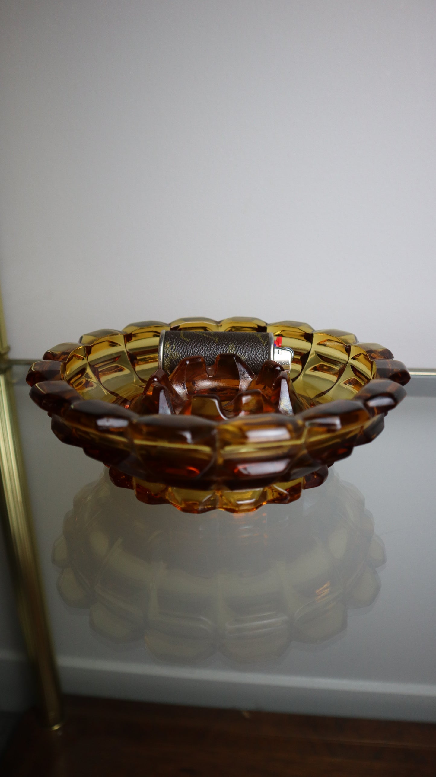 Sunflower Amber Large Ashtray