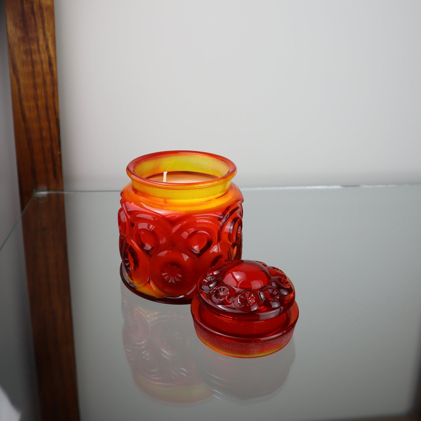Moon & Stars Red Amberina Candle