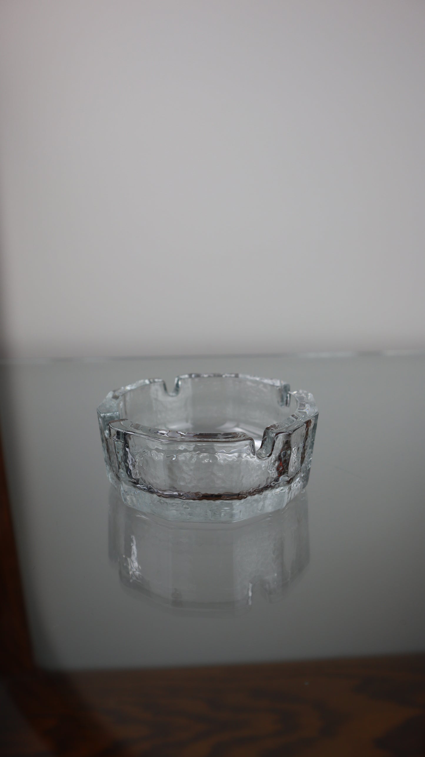 Vintage Blenko Clear MCM Ashtray