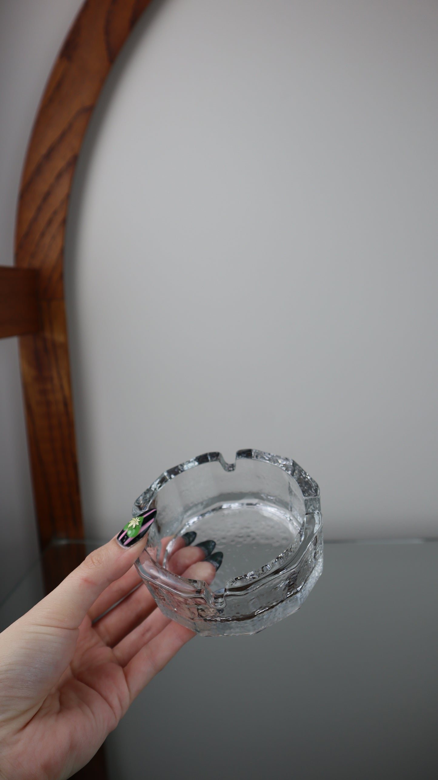 Vintage Blenko Clear MCM Ashtray