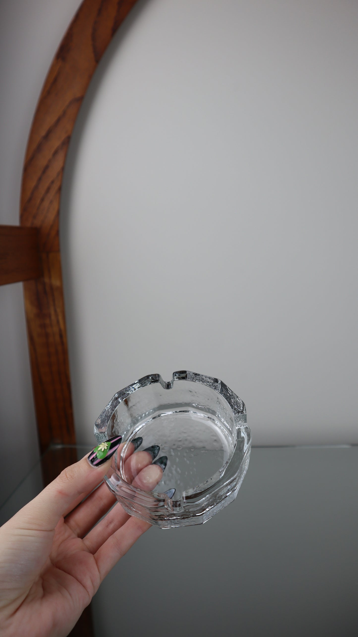 Vintage Blenko Clear MCM Ashtray