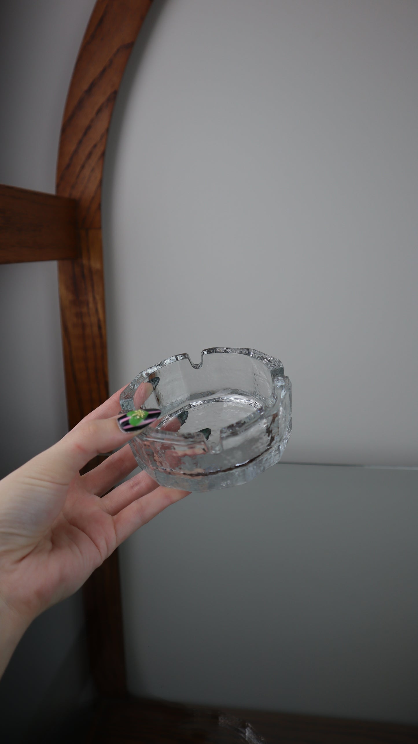 Vintage Blenko Clear MCM Ashtray