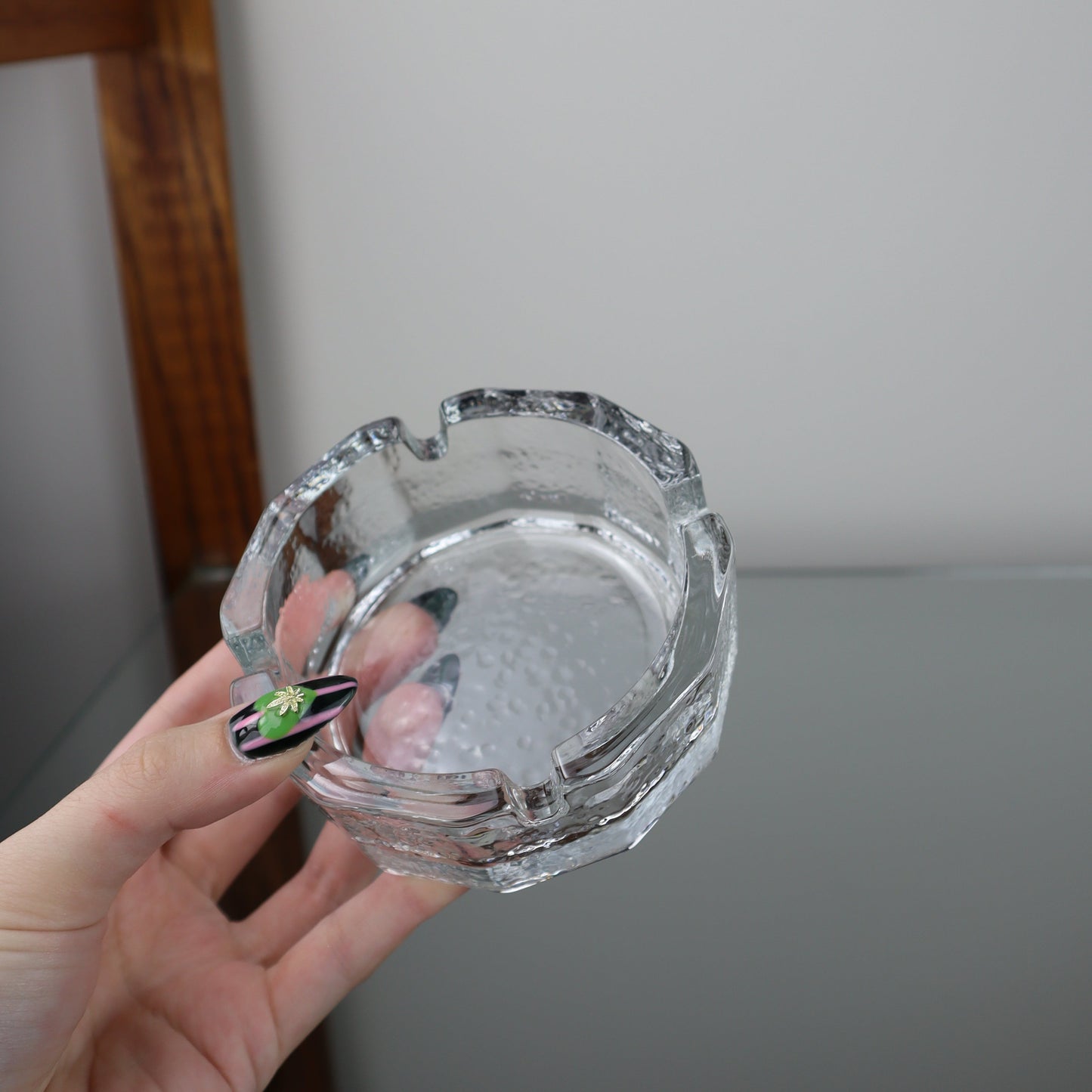 Vintage Blenko Clear MCM Ashtray