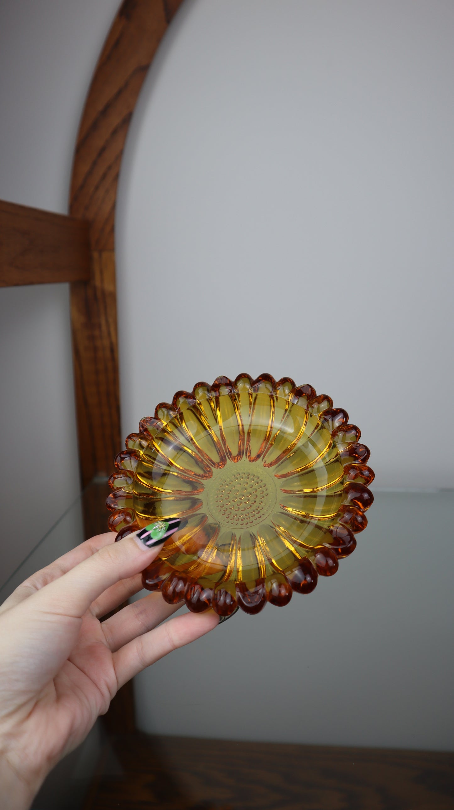 Sunflower Sunburst Vintage Ashtray