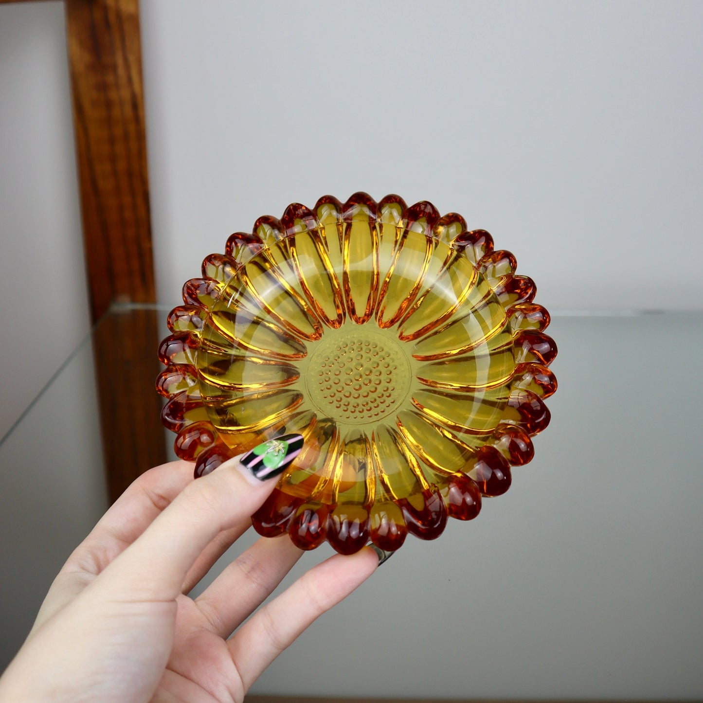 Sunflower Sunburst Vintage Ashtray
