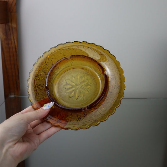 Amber Tiara Ashtray