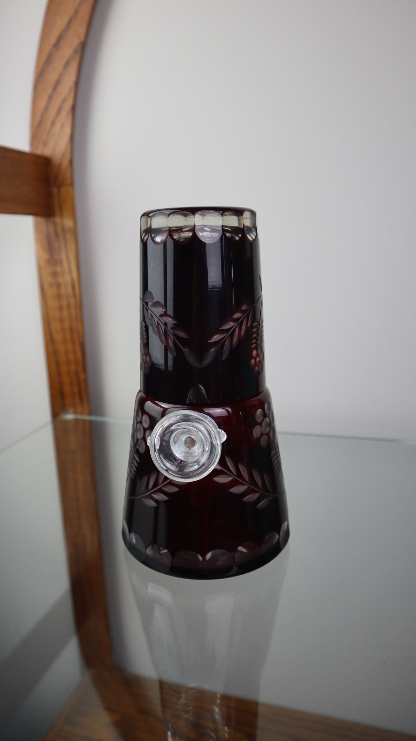 Bohemian Czech Cranberry Water Carafe