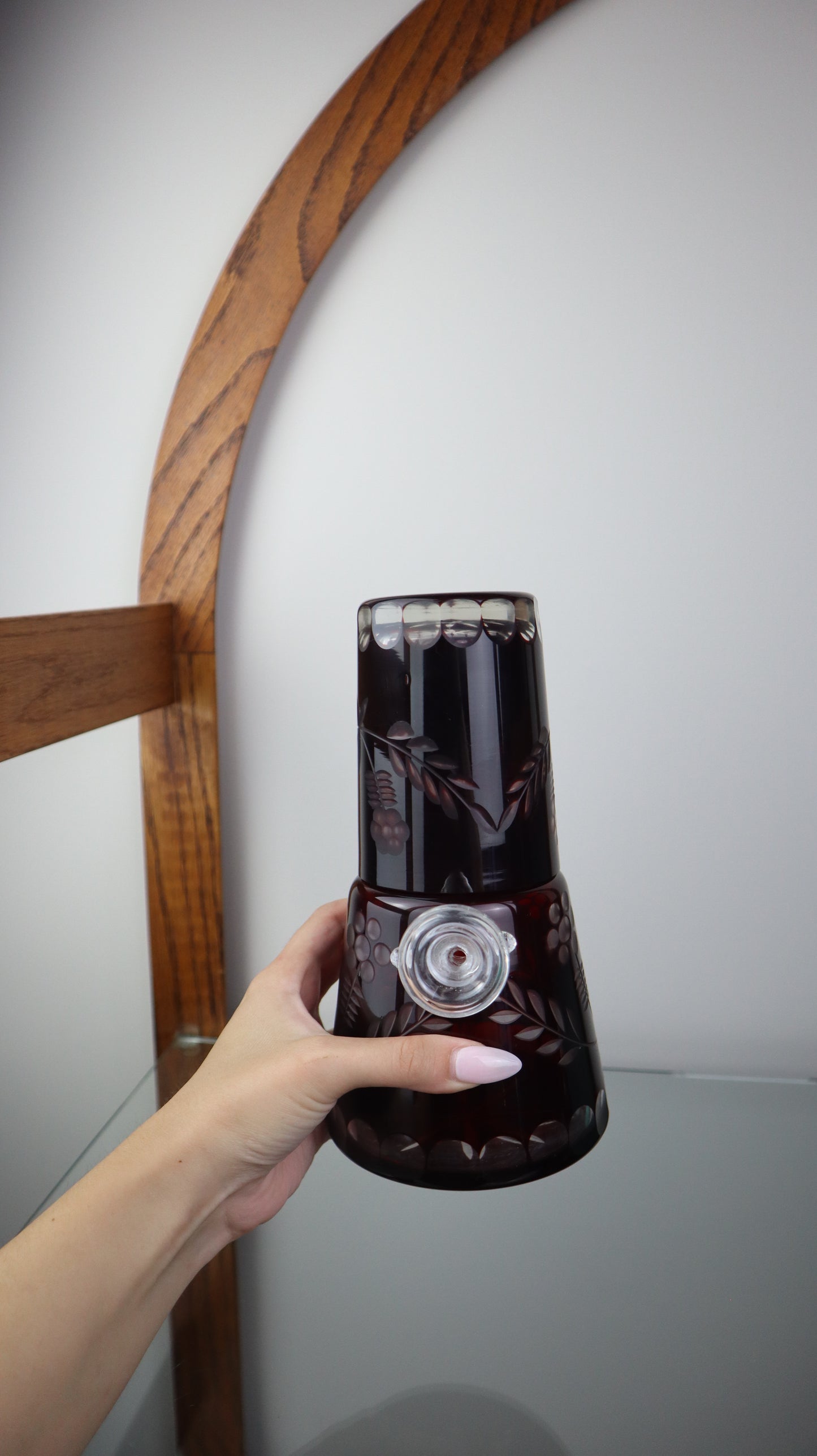 Bohemian Czech Cranberry Water Carafe