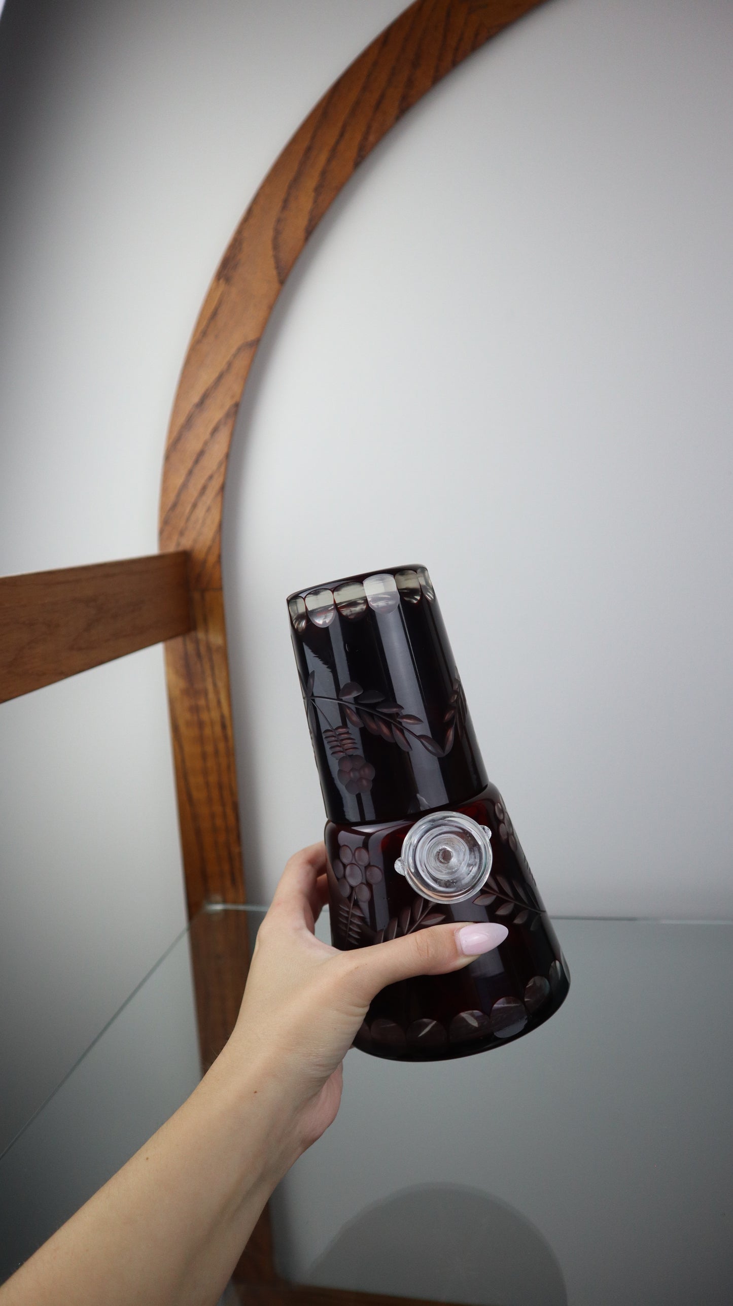 Bohemian Czech Cranberry Water Carafe
