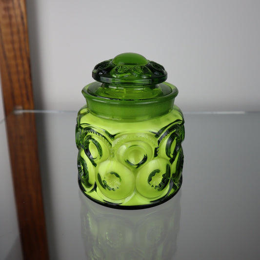 L.E Smith Moon and Stars Green 3 Wick Candle