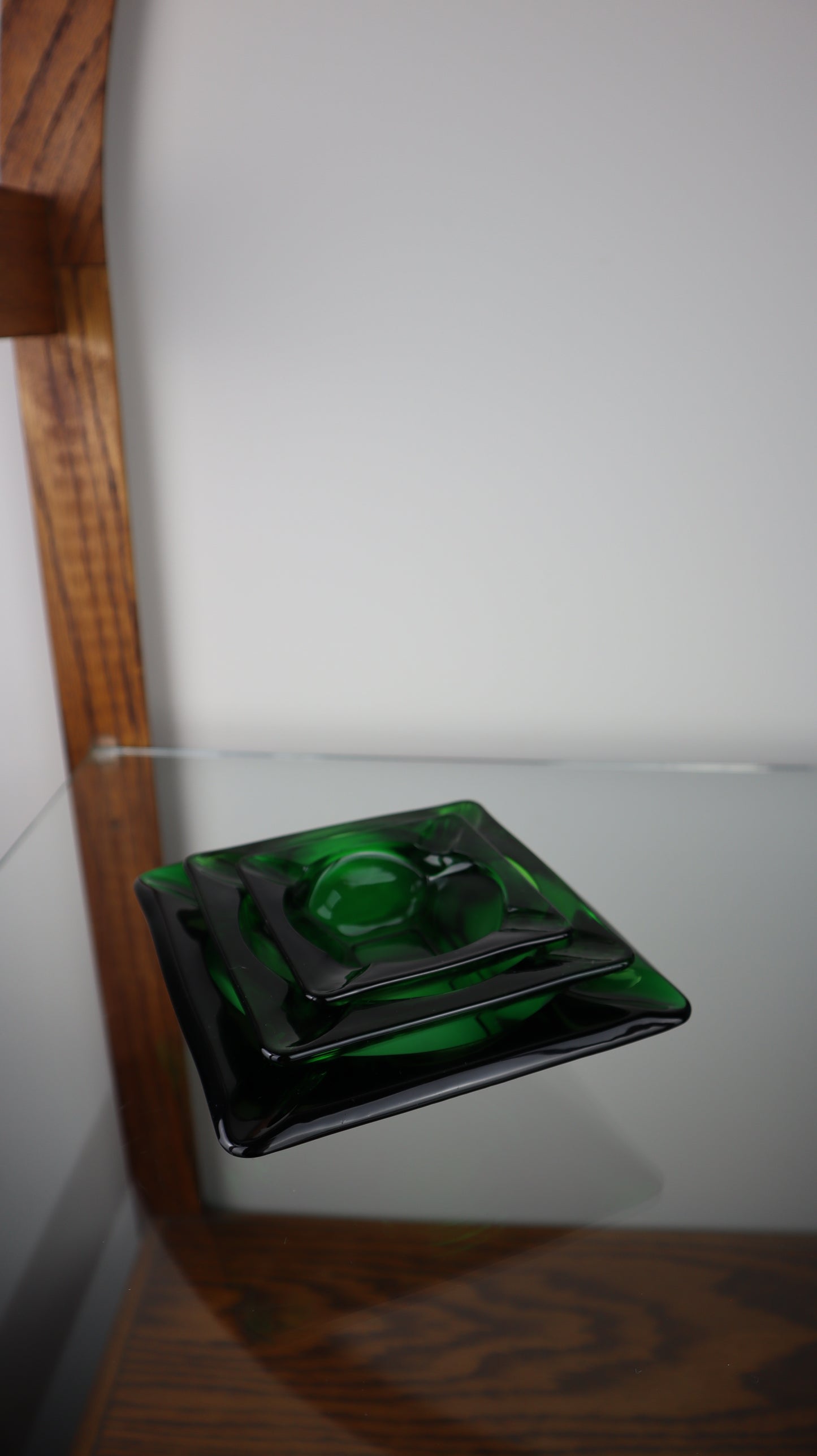 Anchor Hocking set of 3 Green Ashtrays