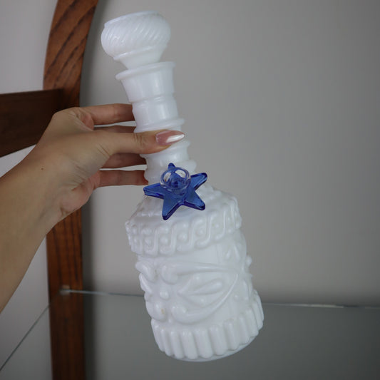 White Jim Beam With Blue Star Bowl