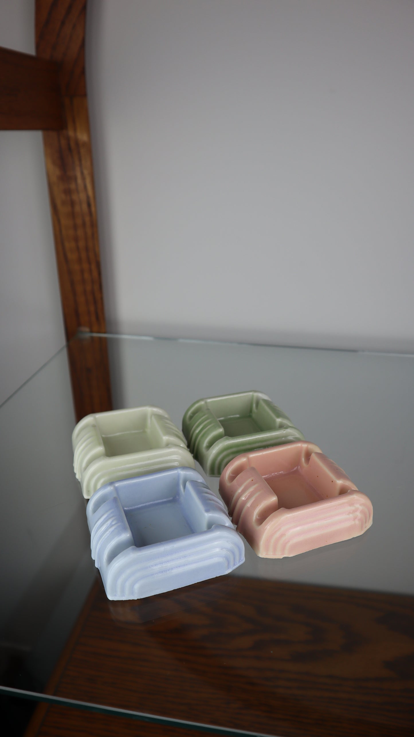 Set of 4 1940's Ceramic Ashtrays