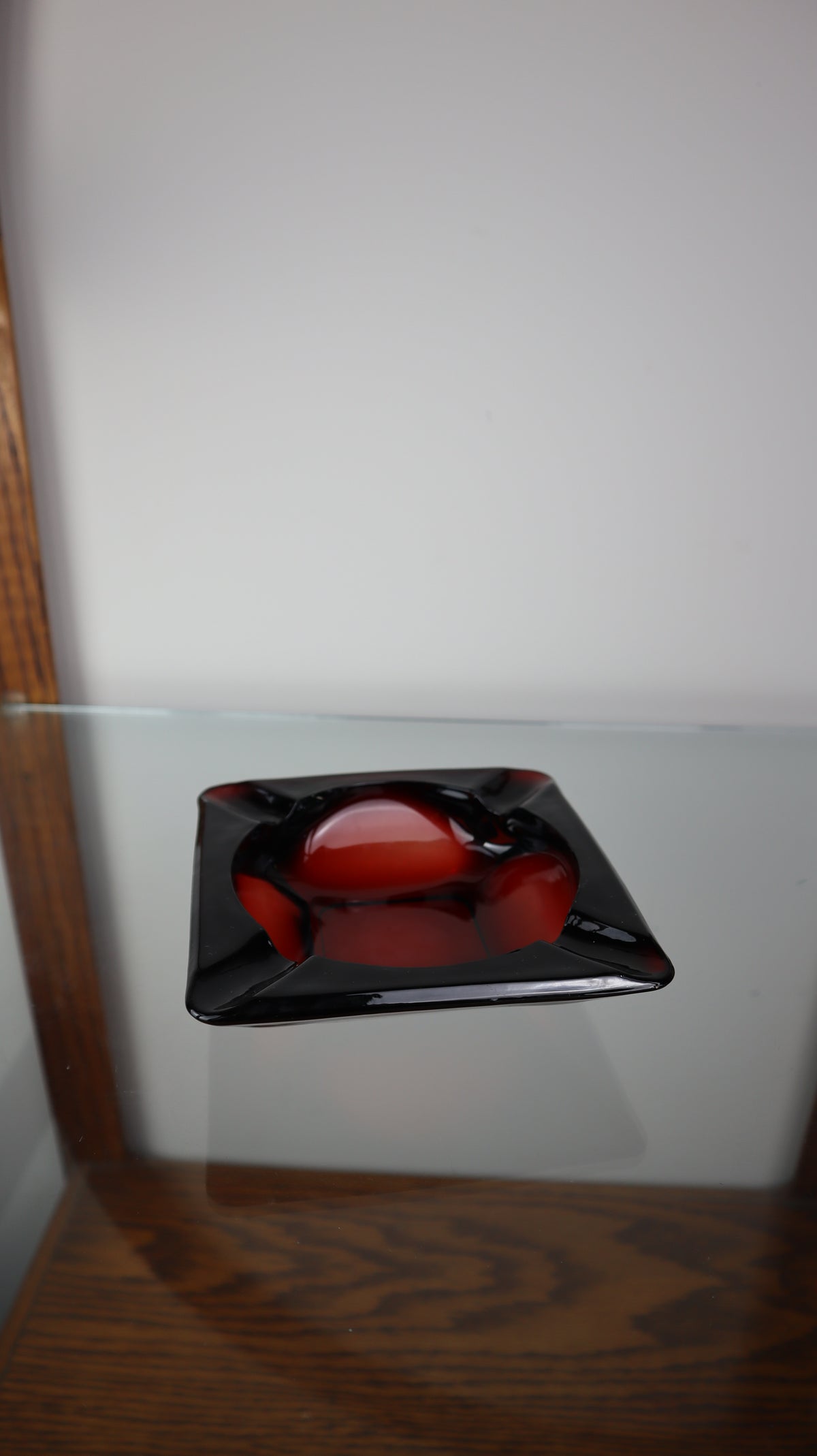 Ruby Red Anchor Hocking Ashtray