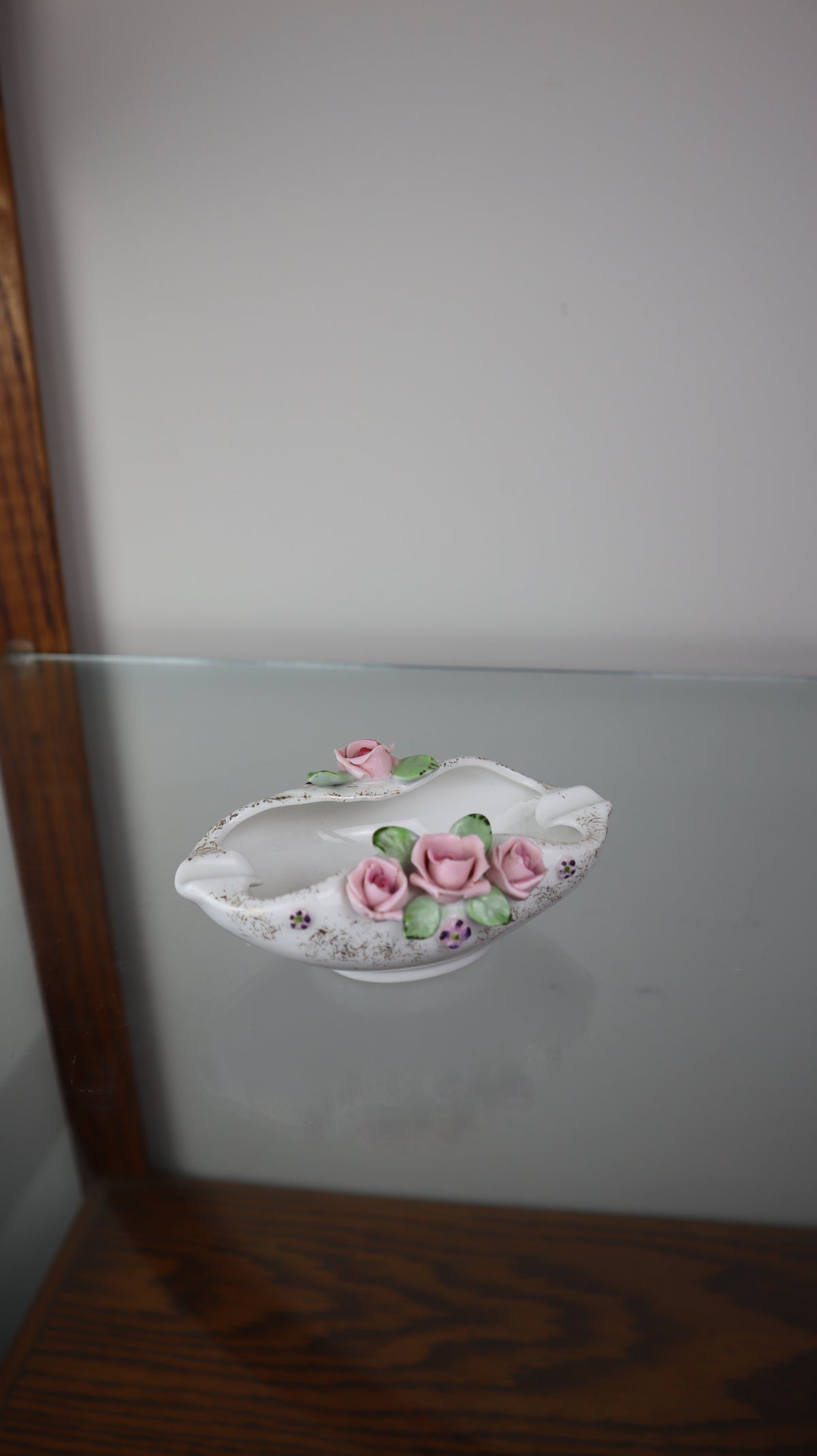 Ceramic Flower Ashtray Oval
