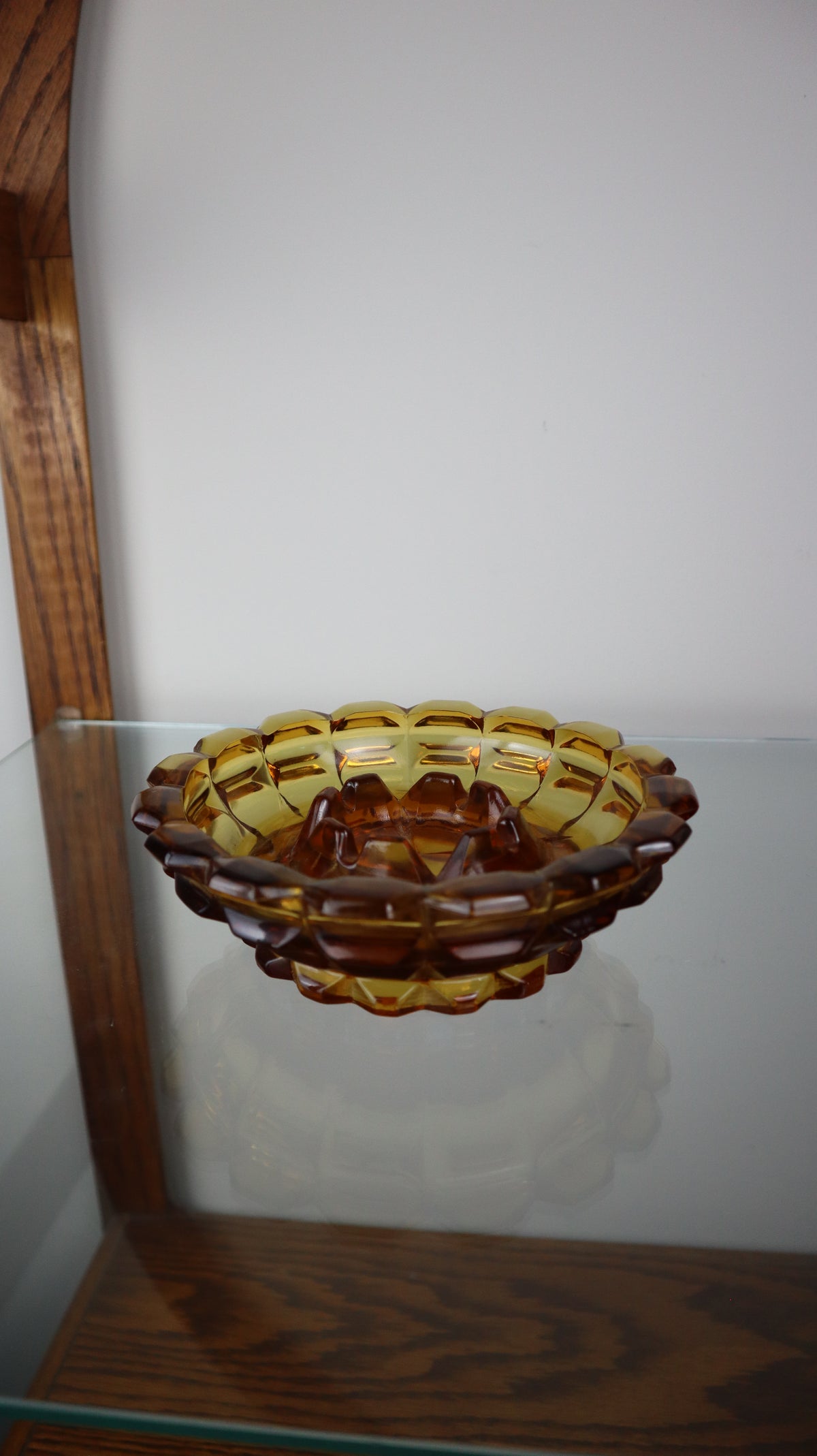 Amber Chunky Heavy-Weight Ashtray