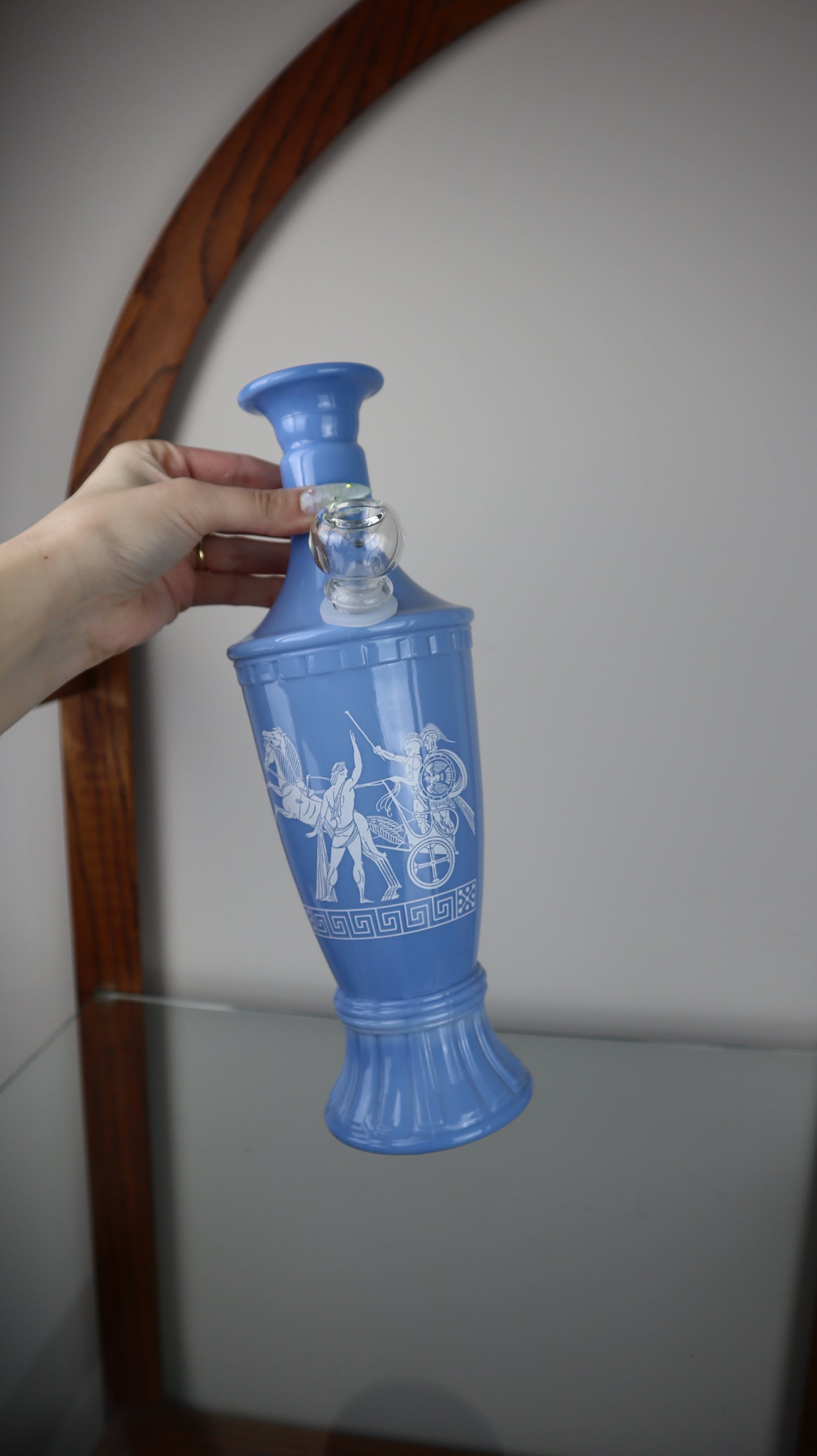 Blue Milk Glass Jim Beam
