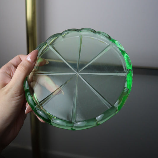 1930’s Green Depression Glass Tray