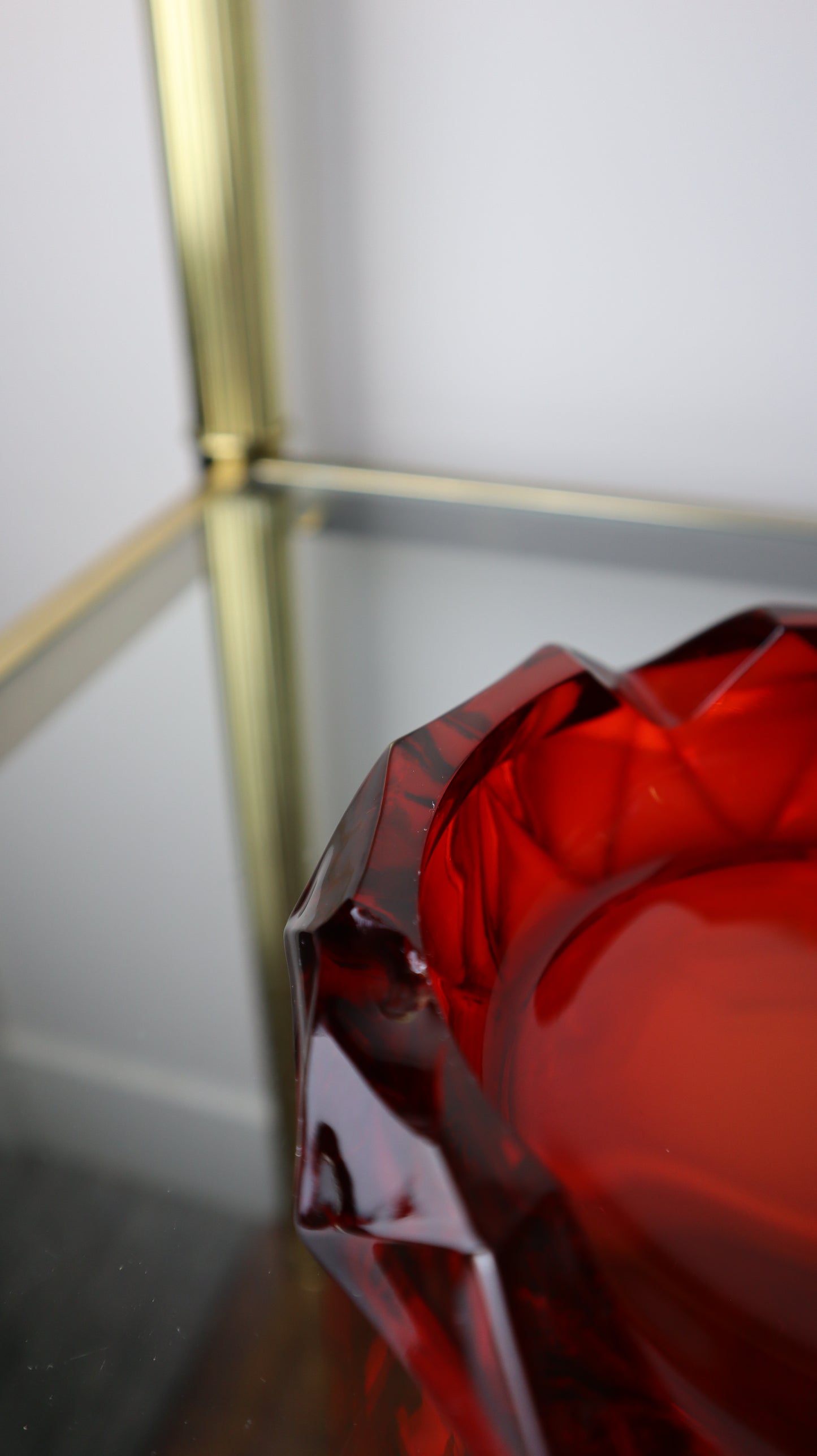 Viking MCM Ruby Red Diamond Ashtray