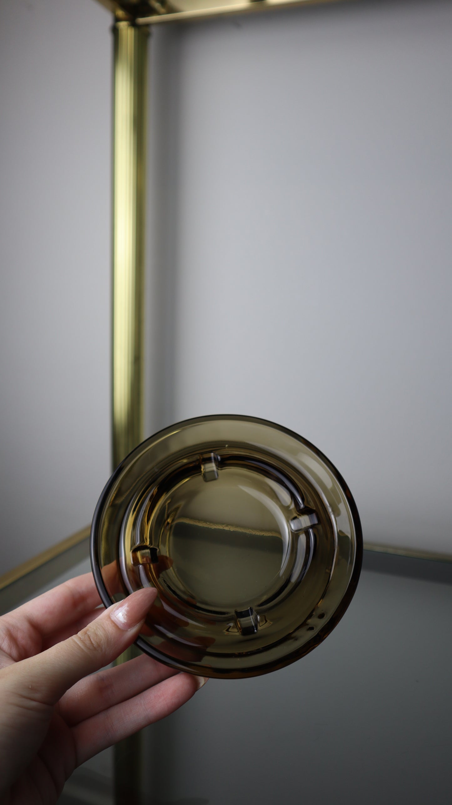 Smokey Amber Round Ashtray