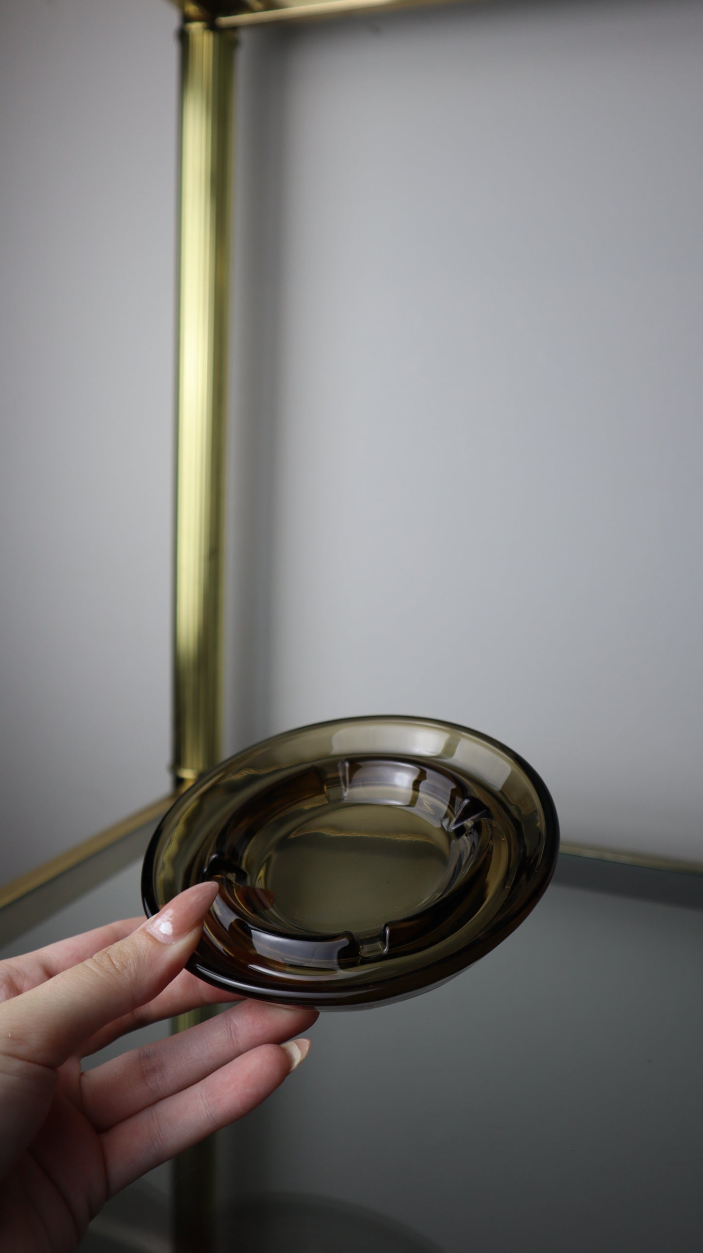 Smokey Amber Round Ashtray