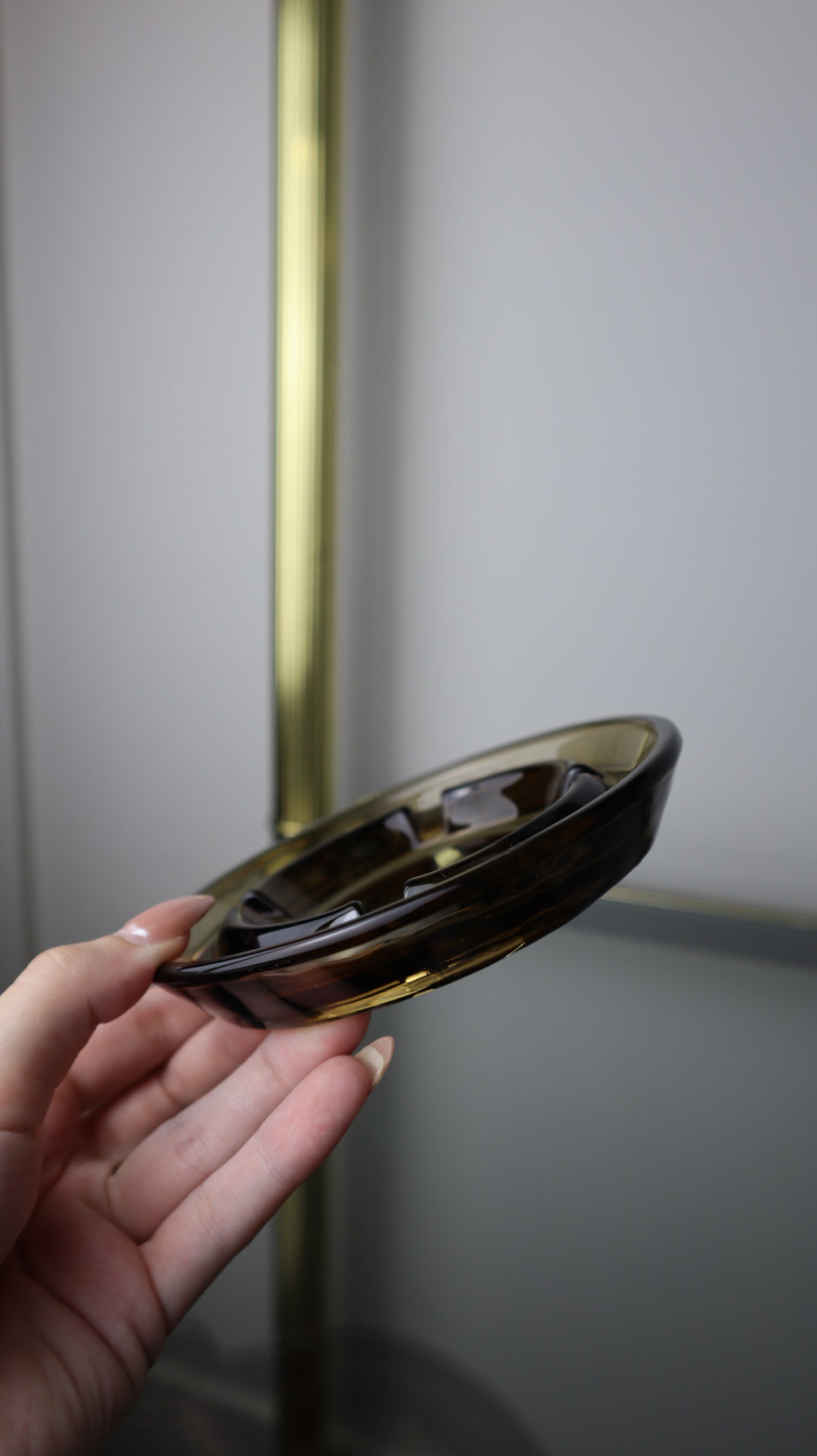 Smokey Amber Round Ashtray