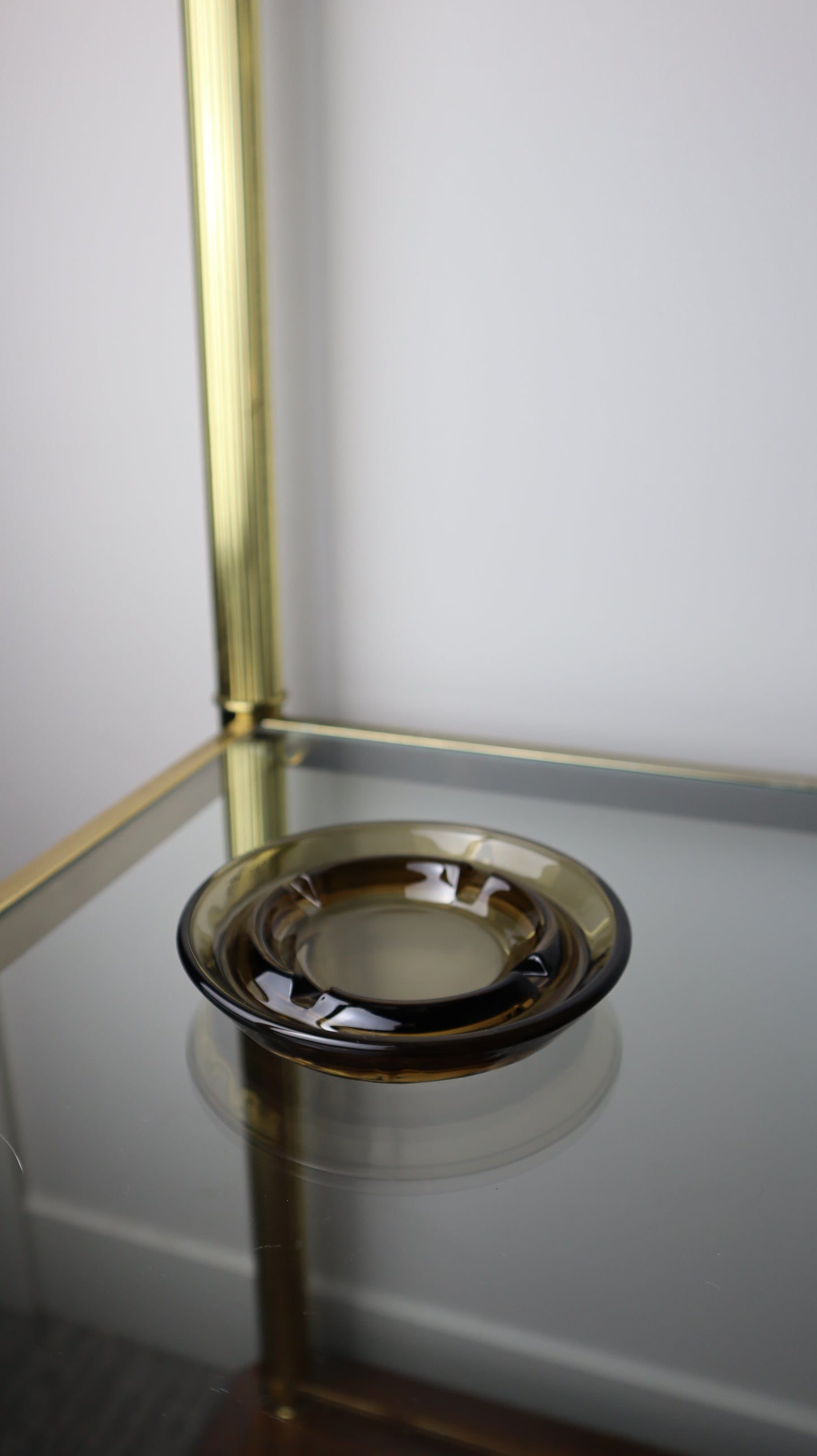 Smokey Amber Round Ashtray