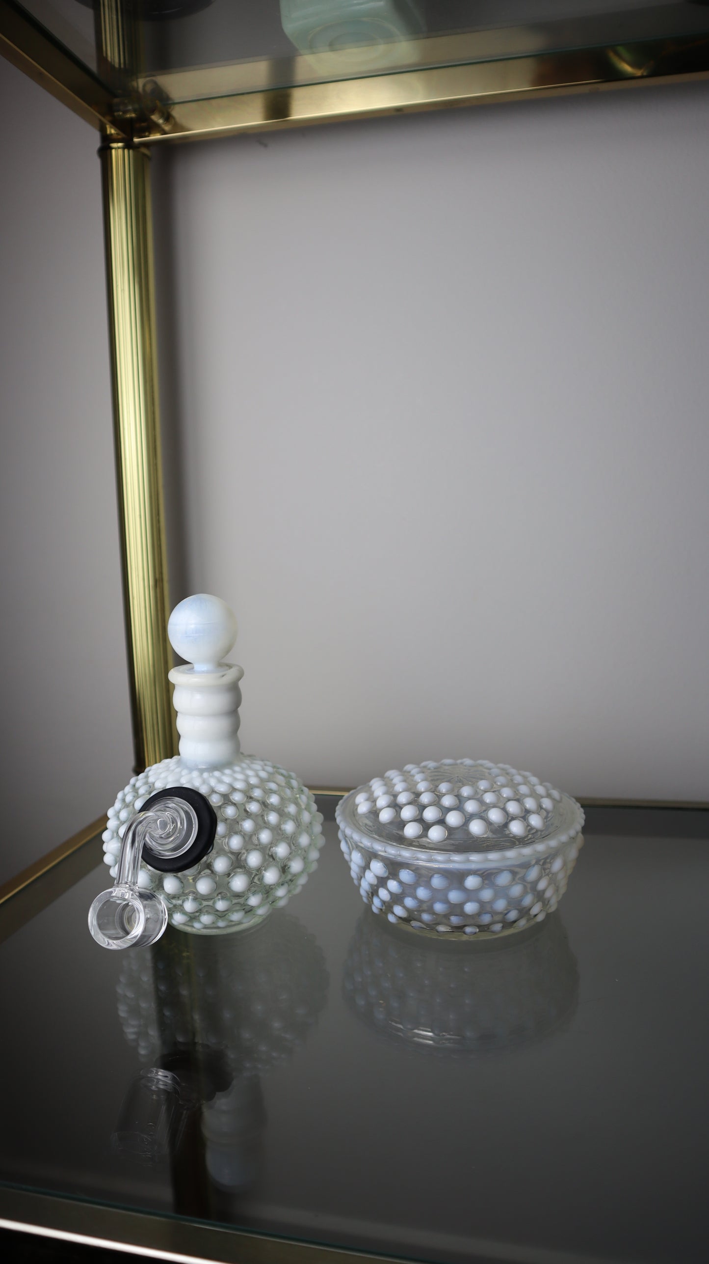 Fenton Moonglow Hobnail Bubbler