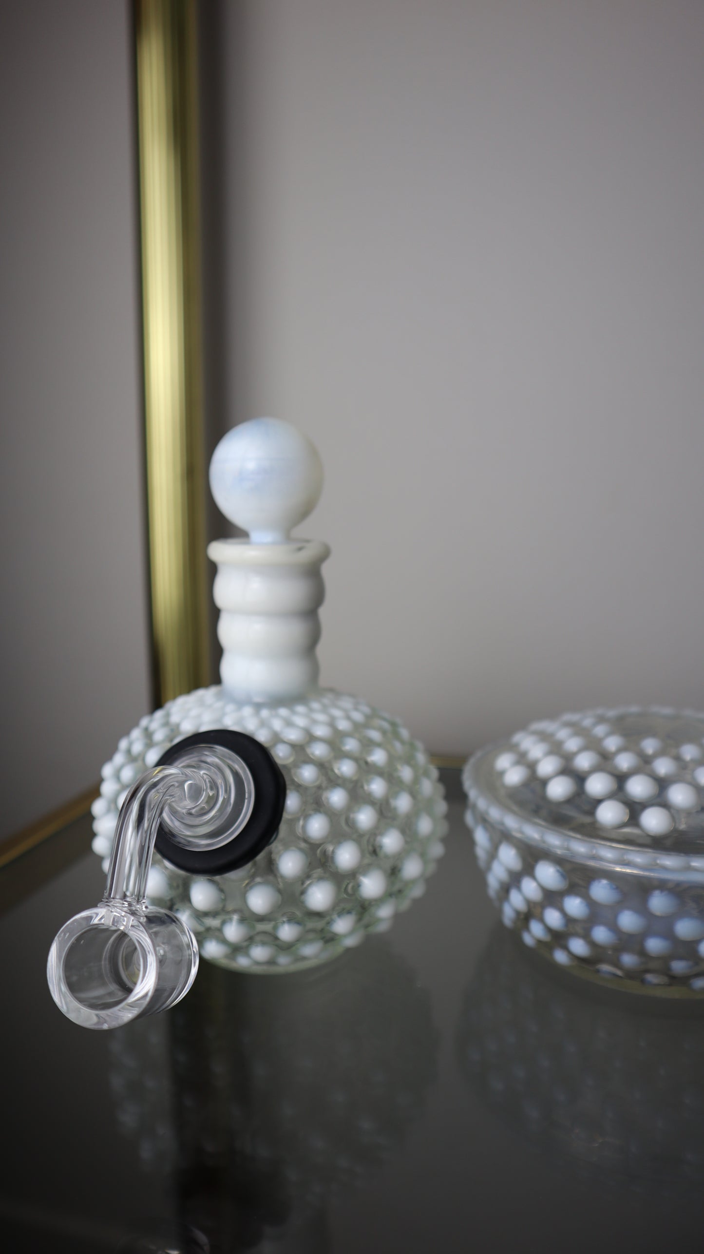 Fenton Moonglow Hobnail Bubbler