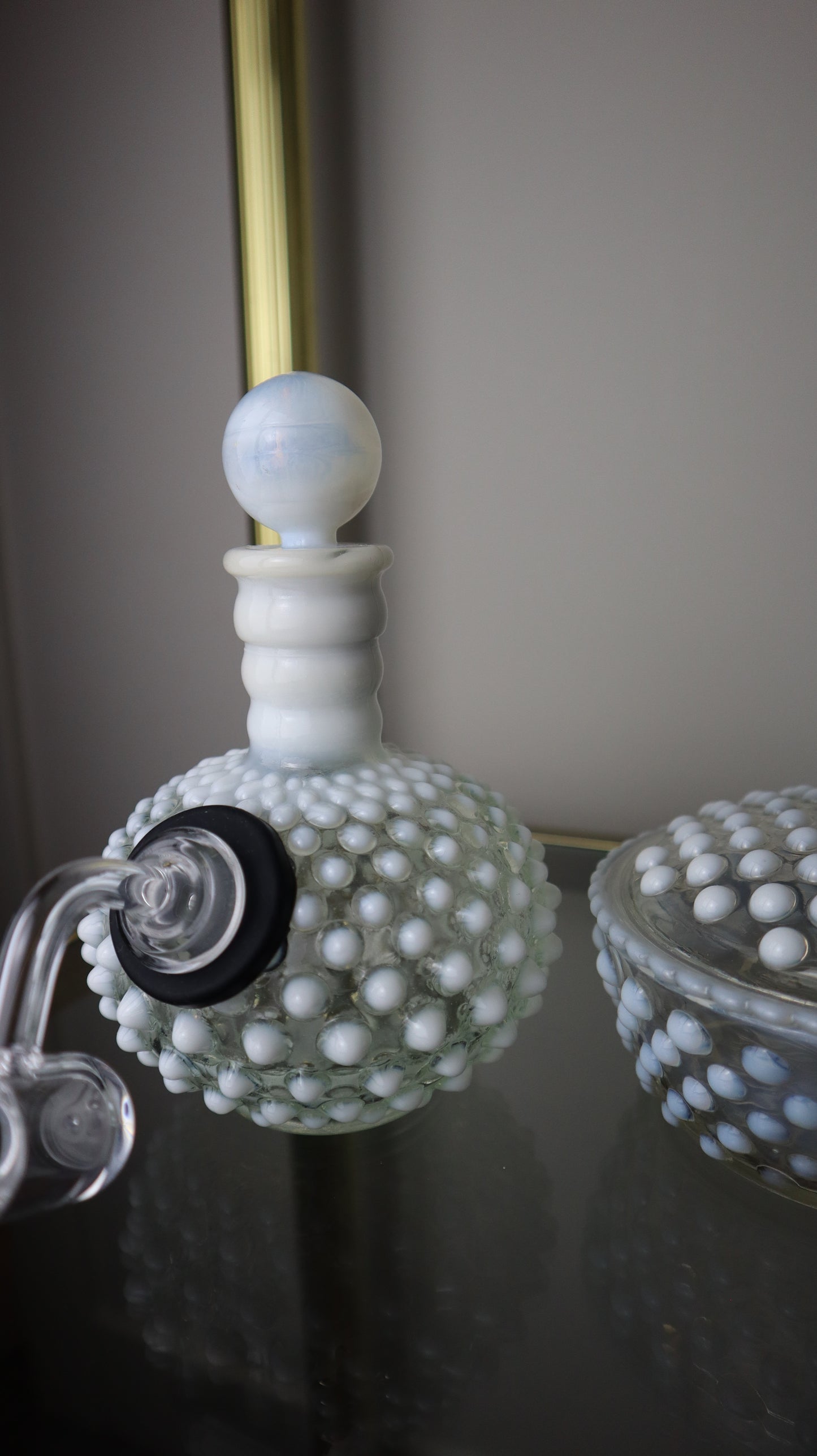 Fenton Moonglow Hobnail Bubbler