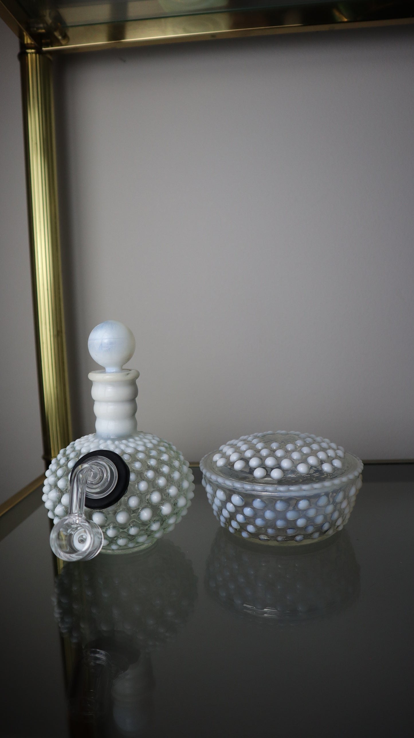 Fenton Moonglow Hobnail Bubbler