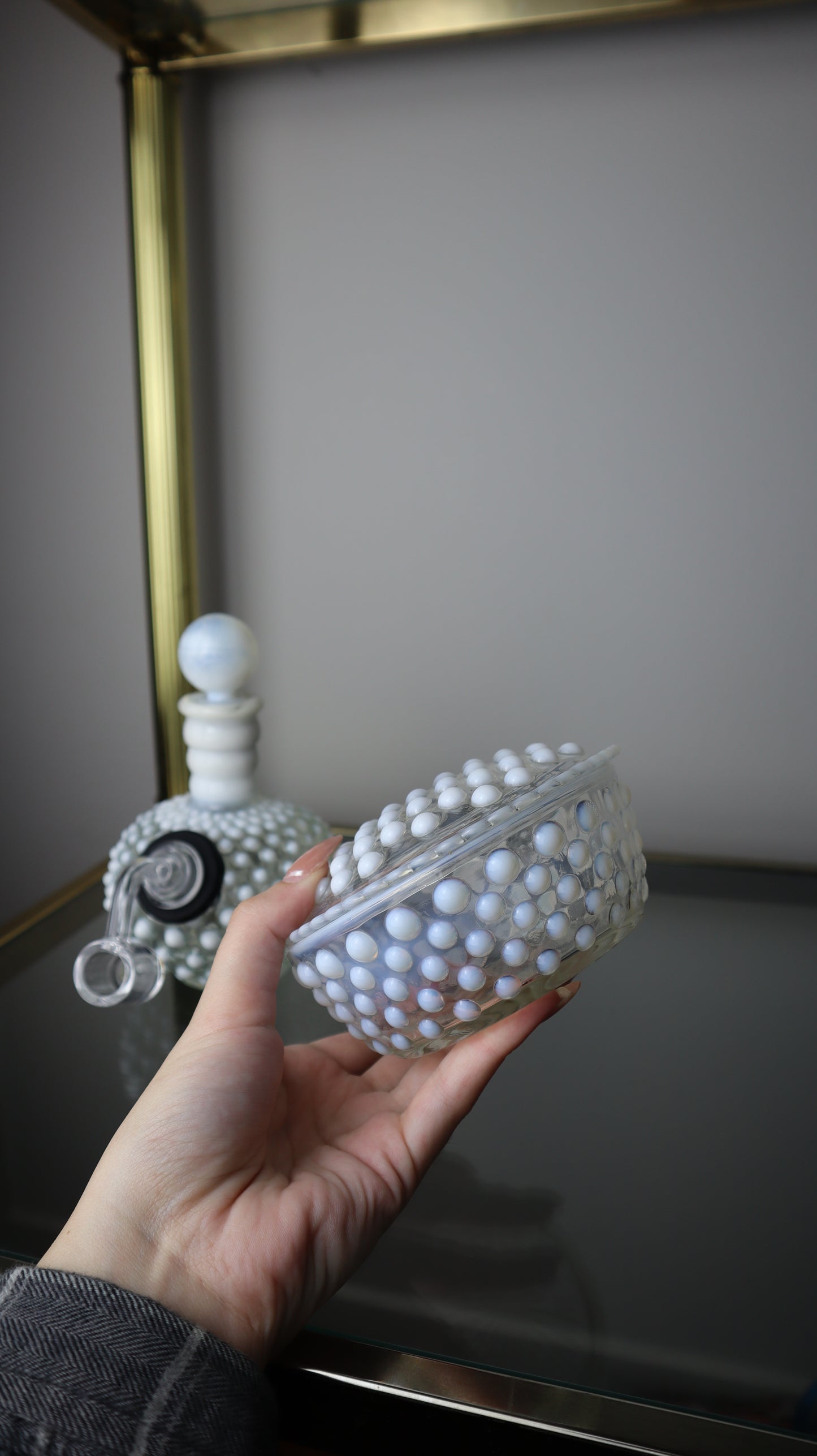 Fenton Moonglow Hobnail Bubbler