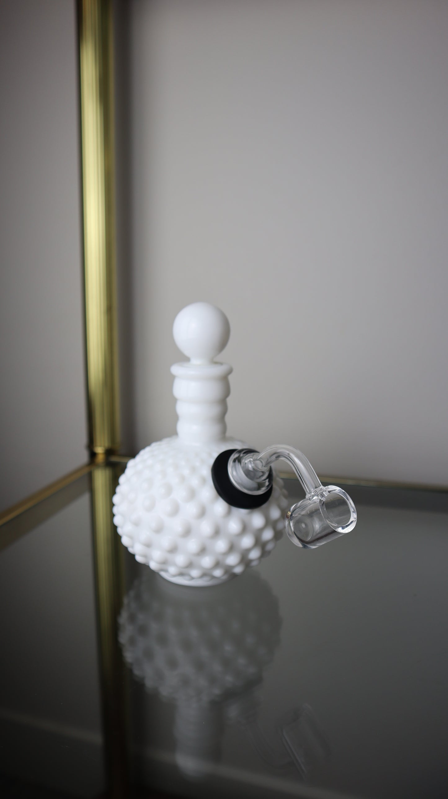 Milk Fenton Hobnail Bubbler