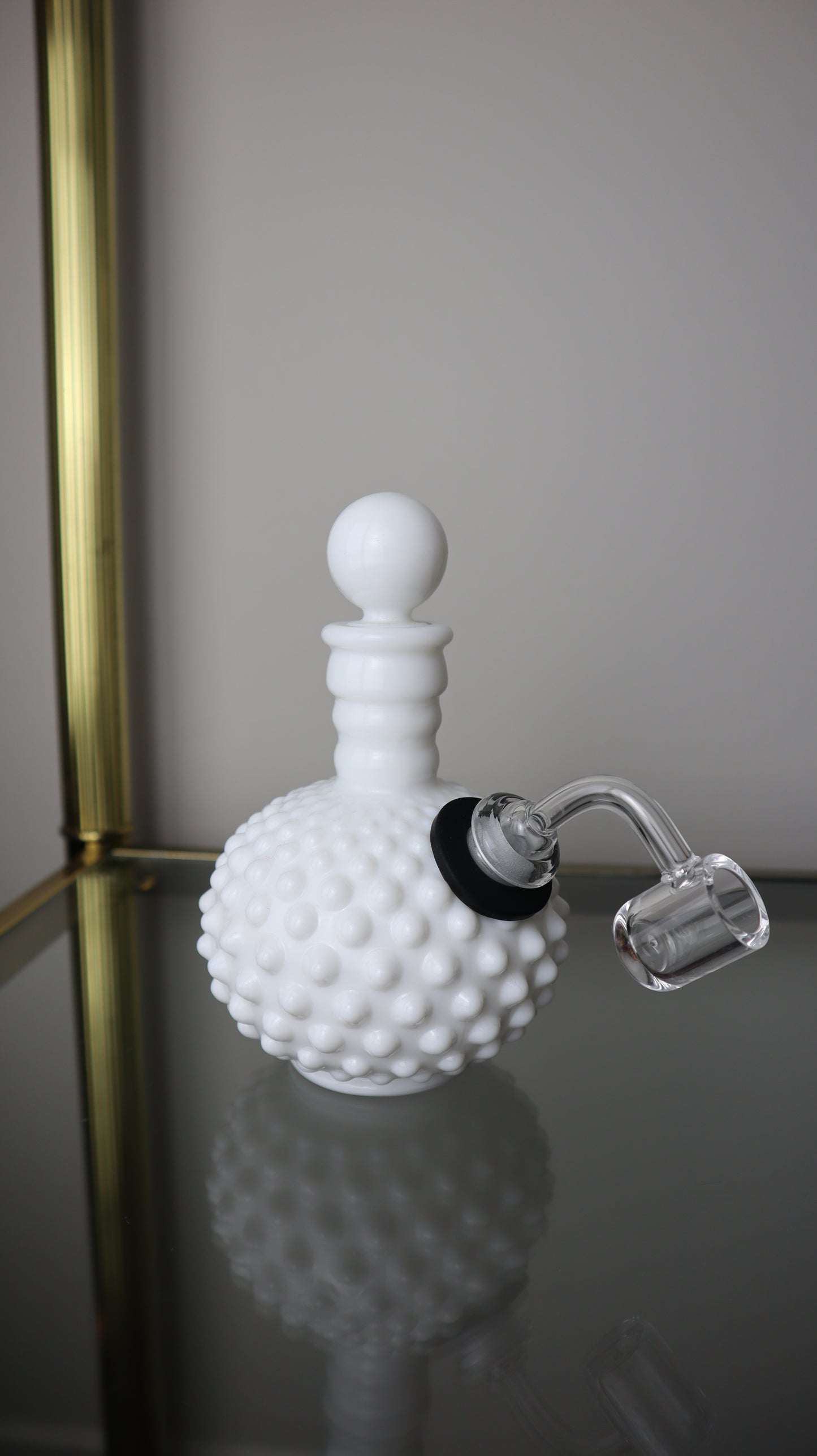 Milk Fenton Hobnail Bubbler