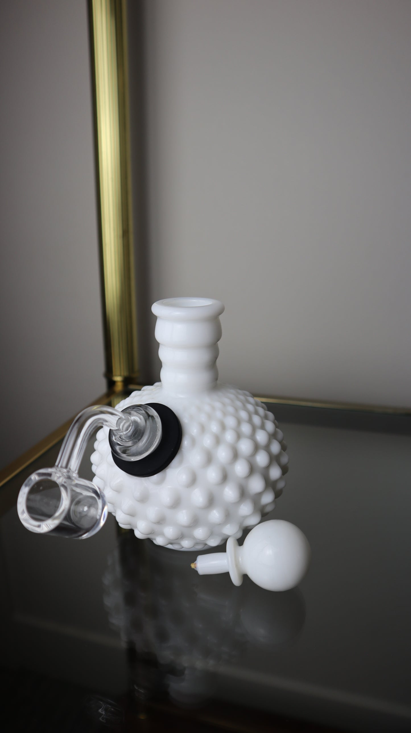 Milk Fenton Hobnail Bubbler