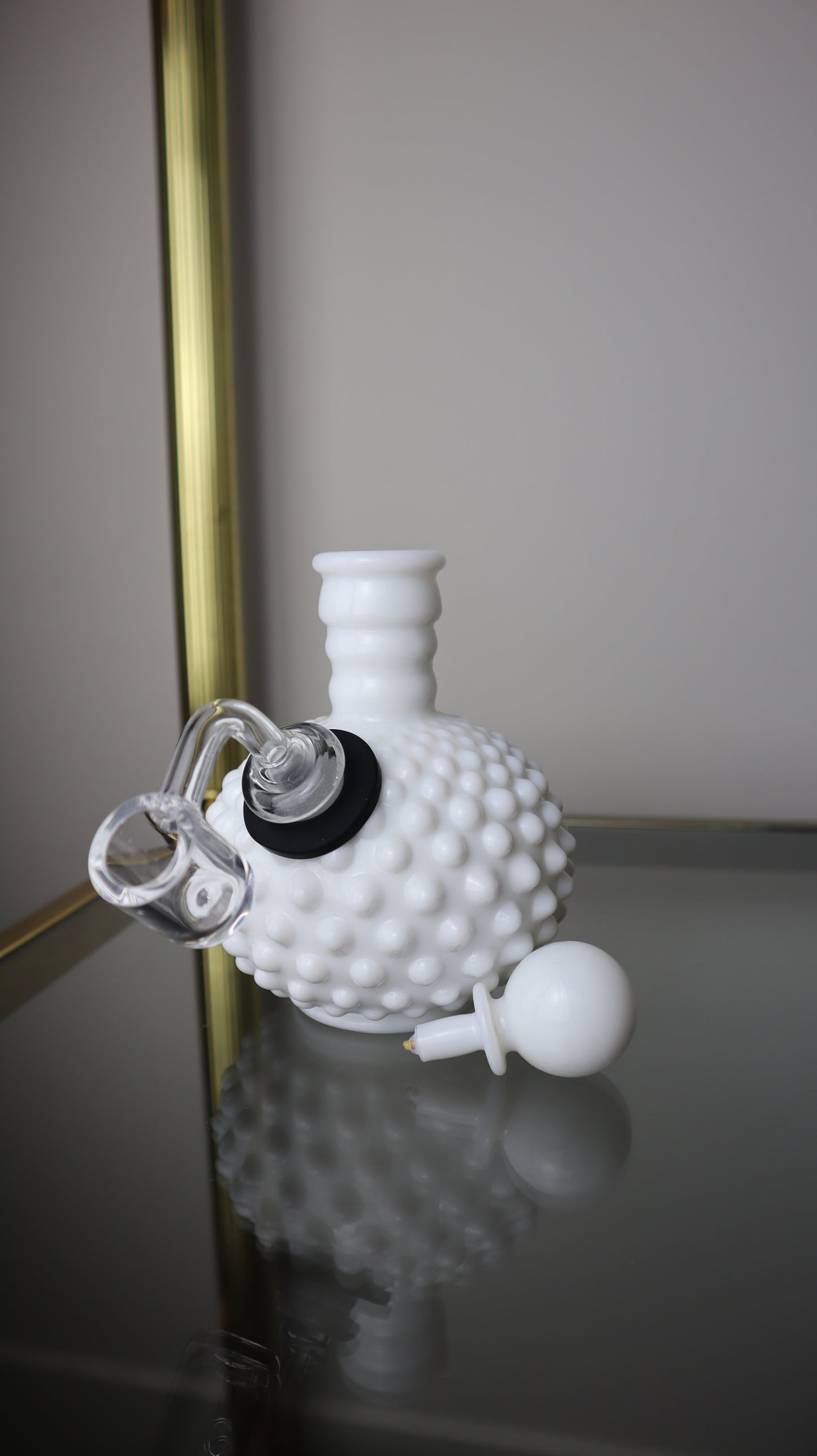 Milk Fenton Hobnail Bubbler
