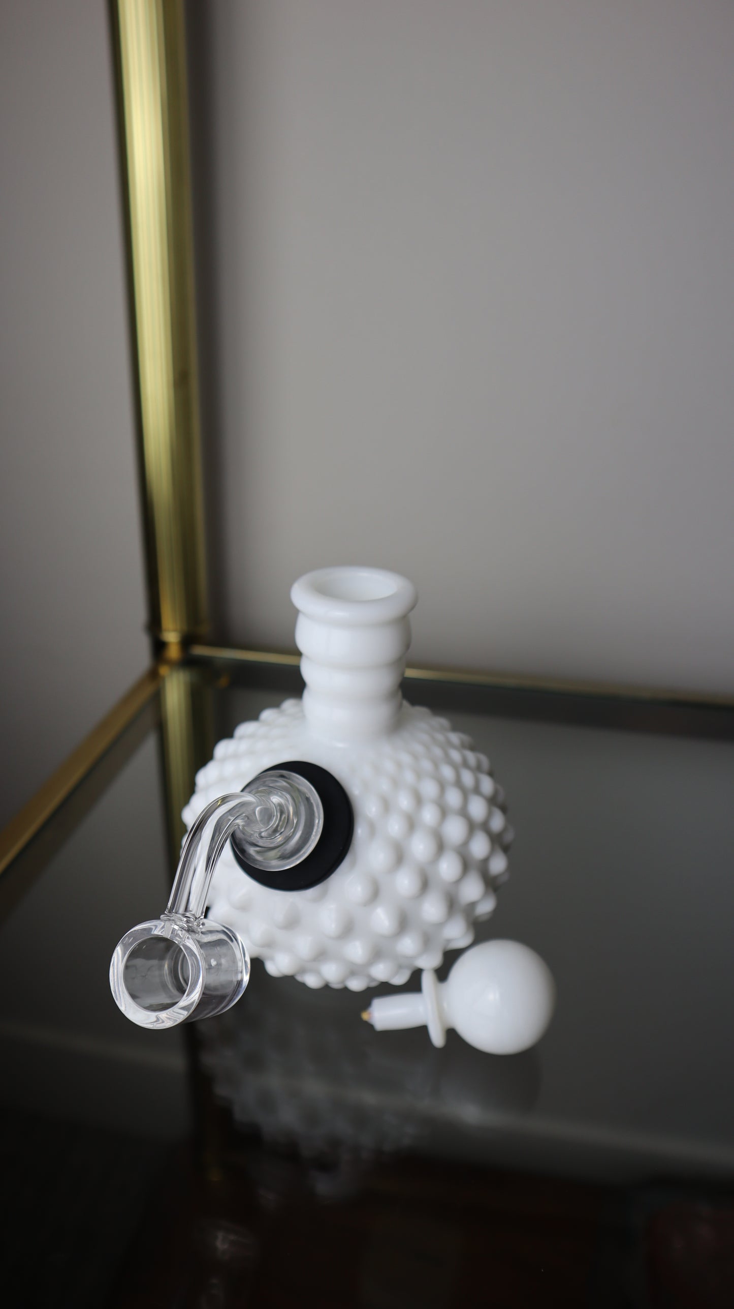 Milk Fenton Hobnail Bubbler