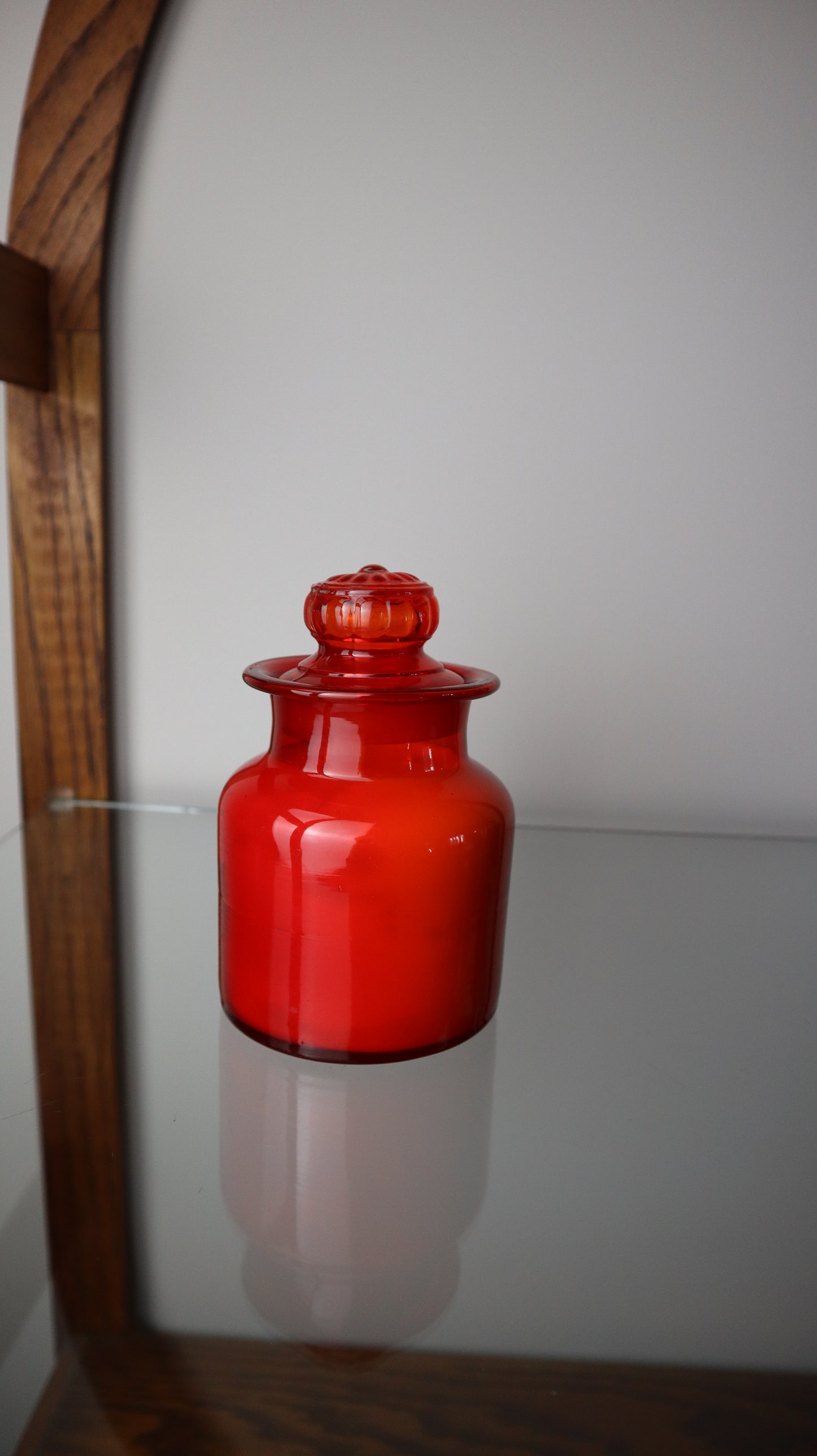 Takahashi Red Glass Jar Candle