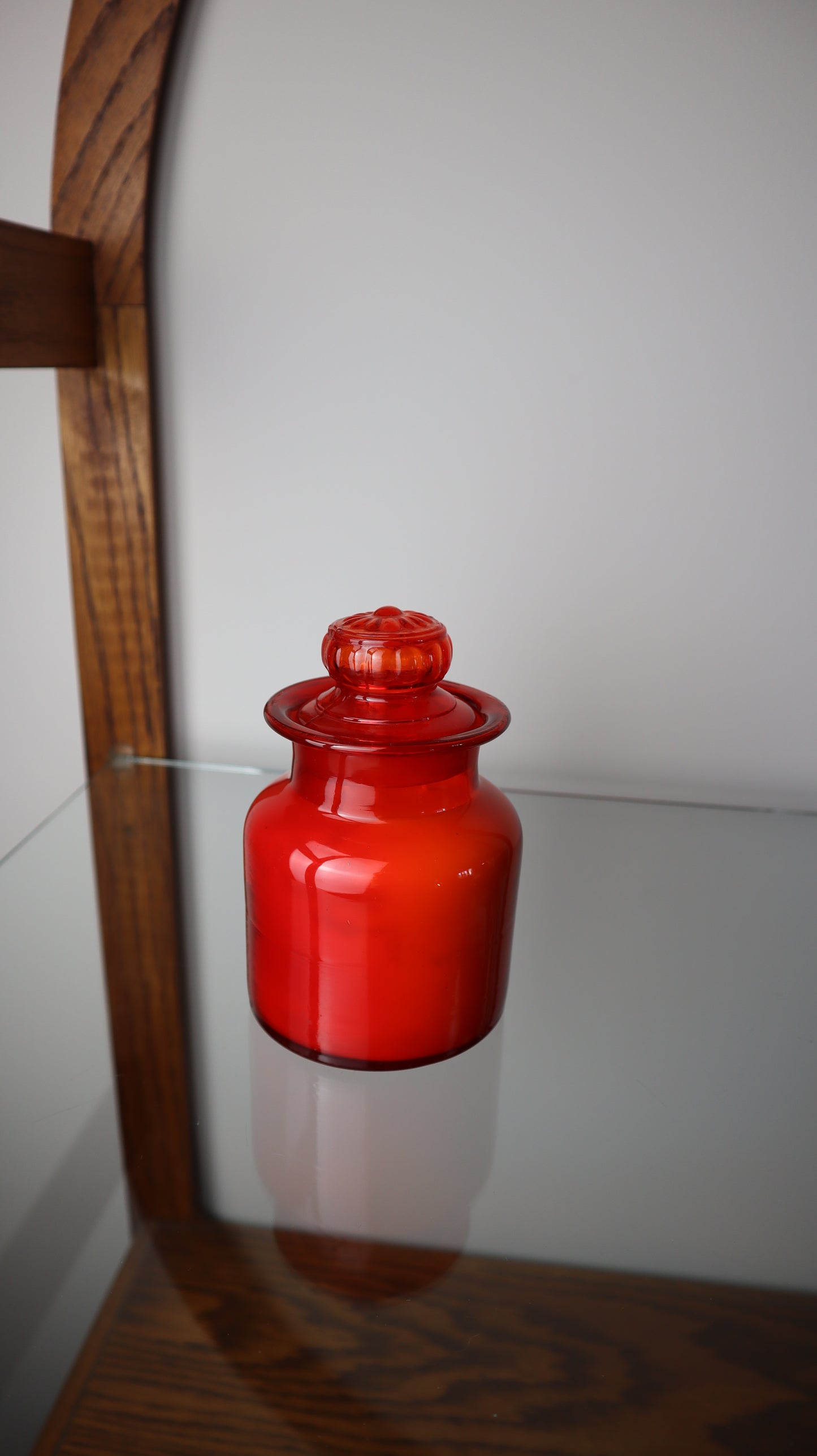 Takahashi Red Glass Jar Candle