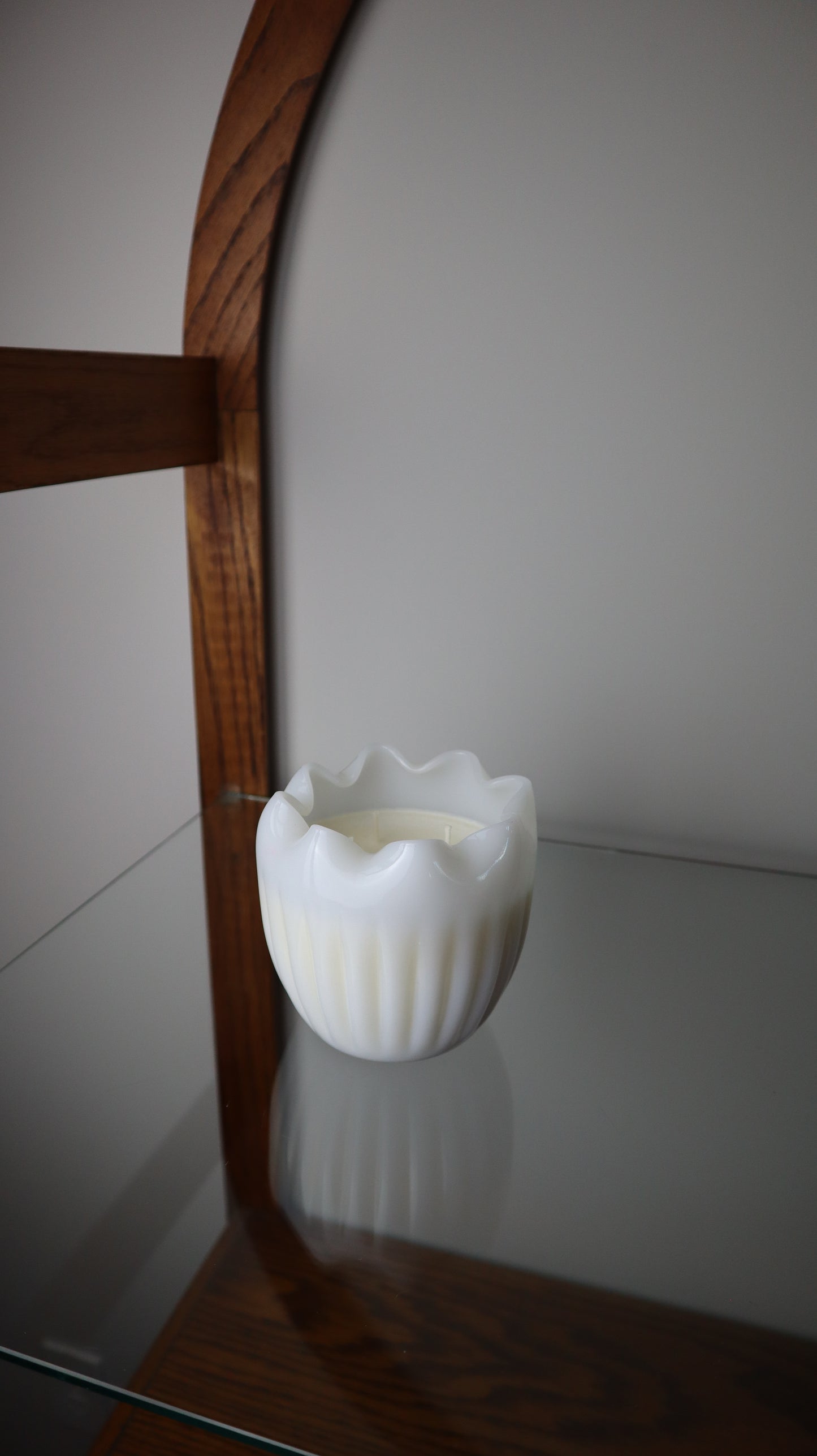 Milk Glass Vase Rose Bowl Candle