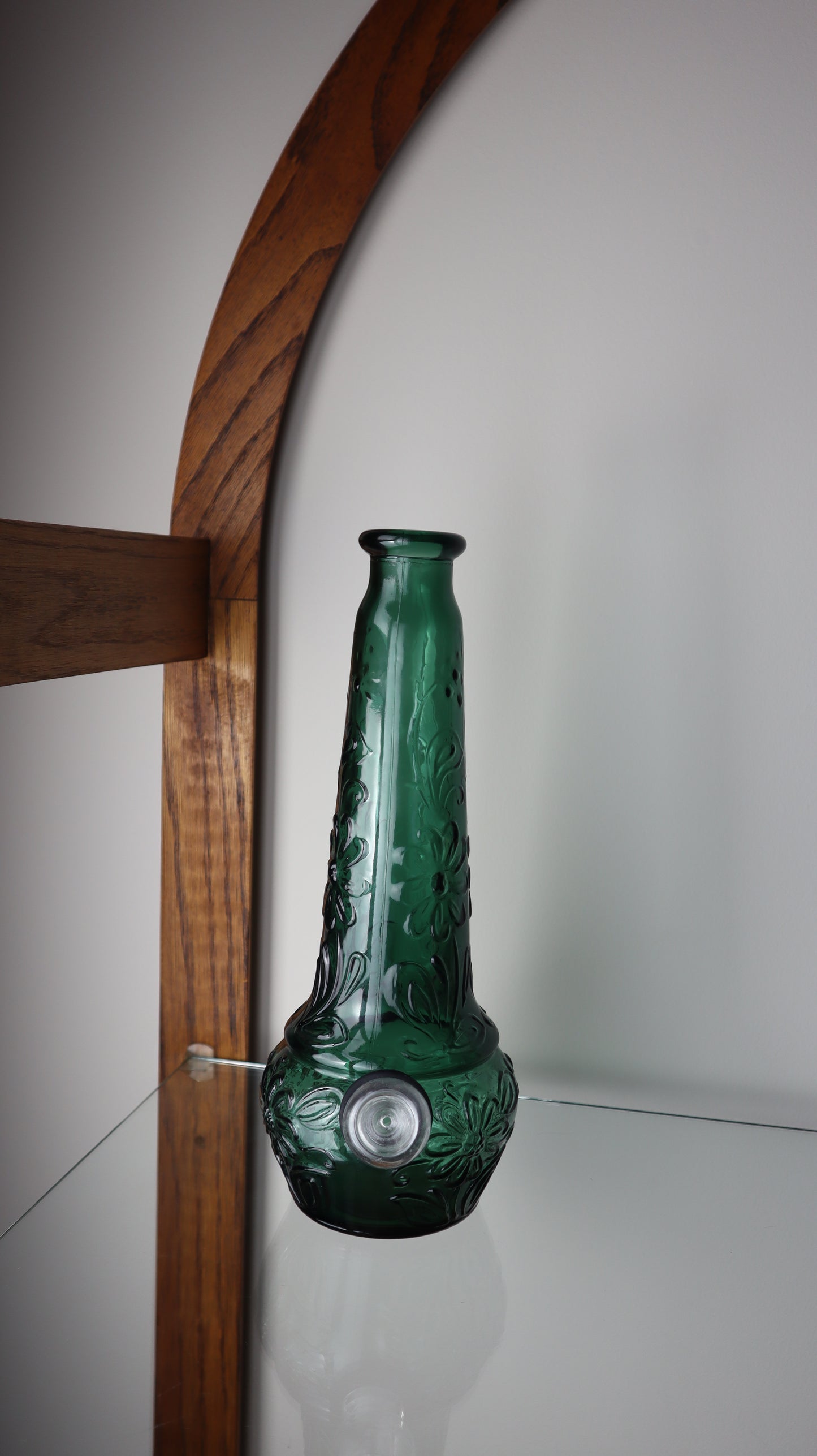 Italian Empoli Green Flowered Bong