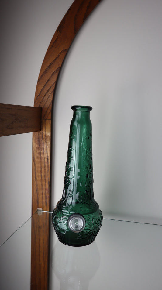 Italian Empoli Green Flowered Bong