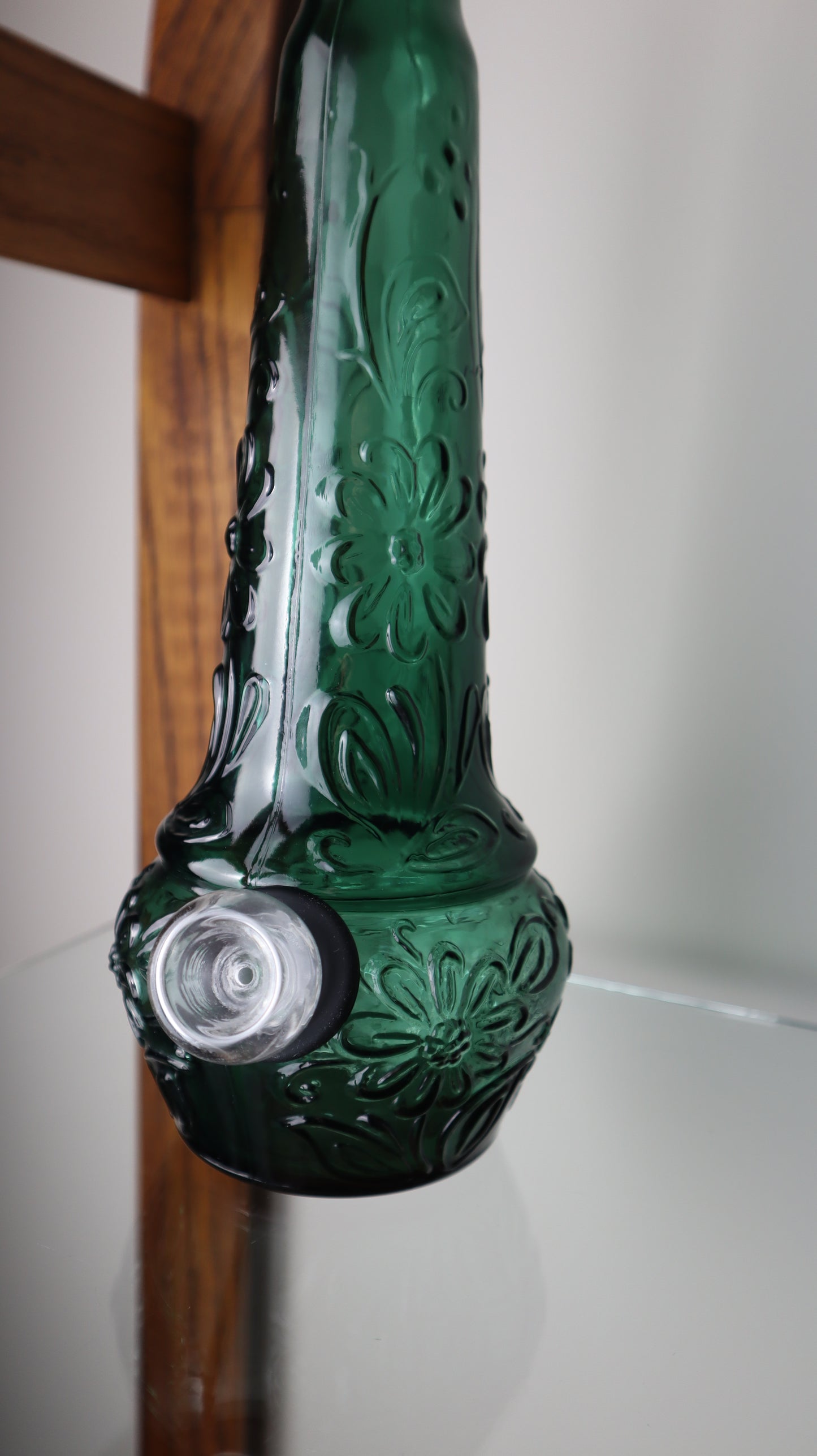 Italian Empoli Green Flowered Bong