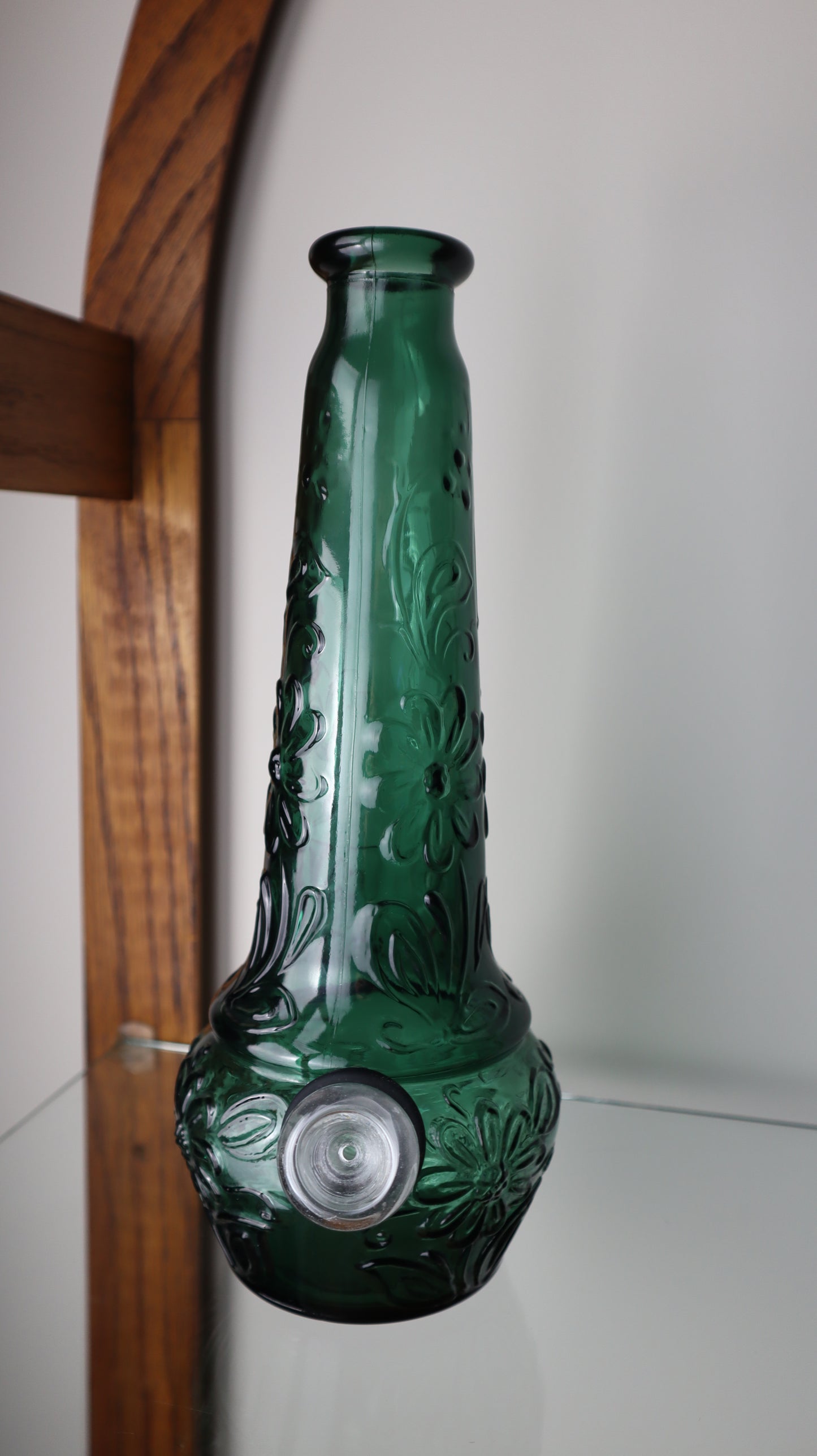 Italian Empoli Green Flowered Bong