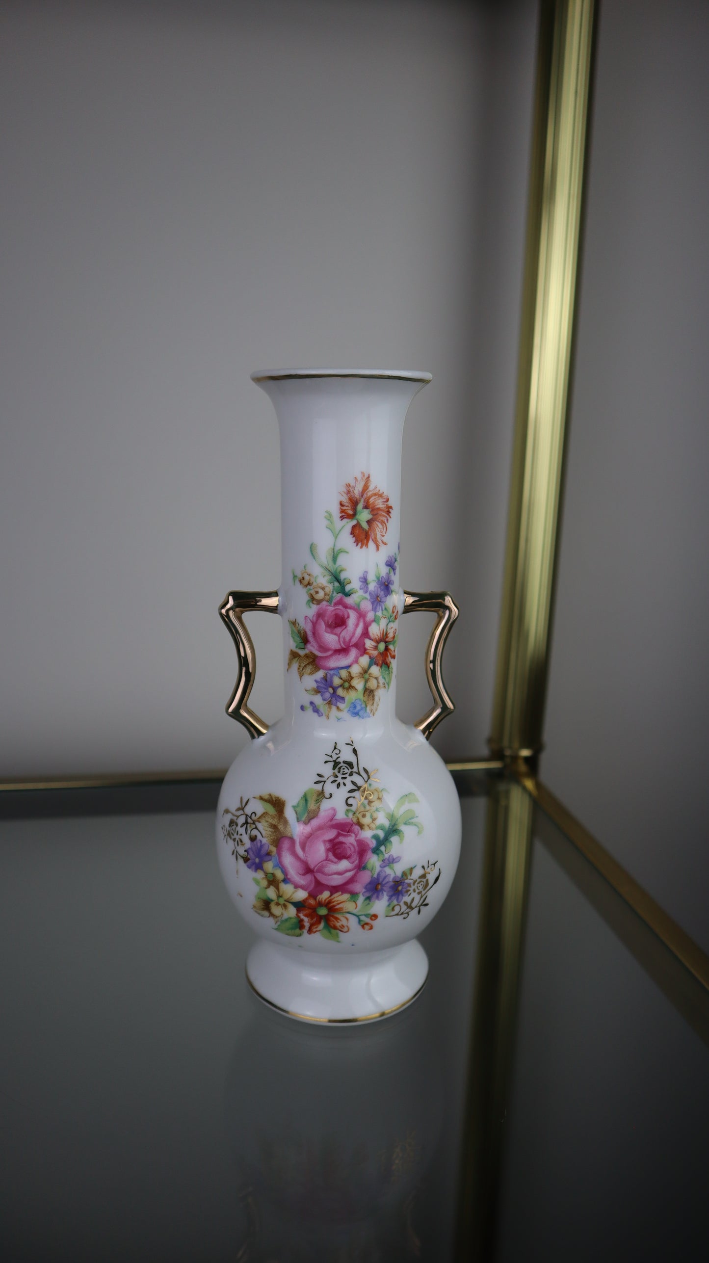 Vintage Porcelain Royal Japan Handle Vase