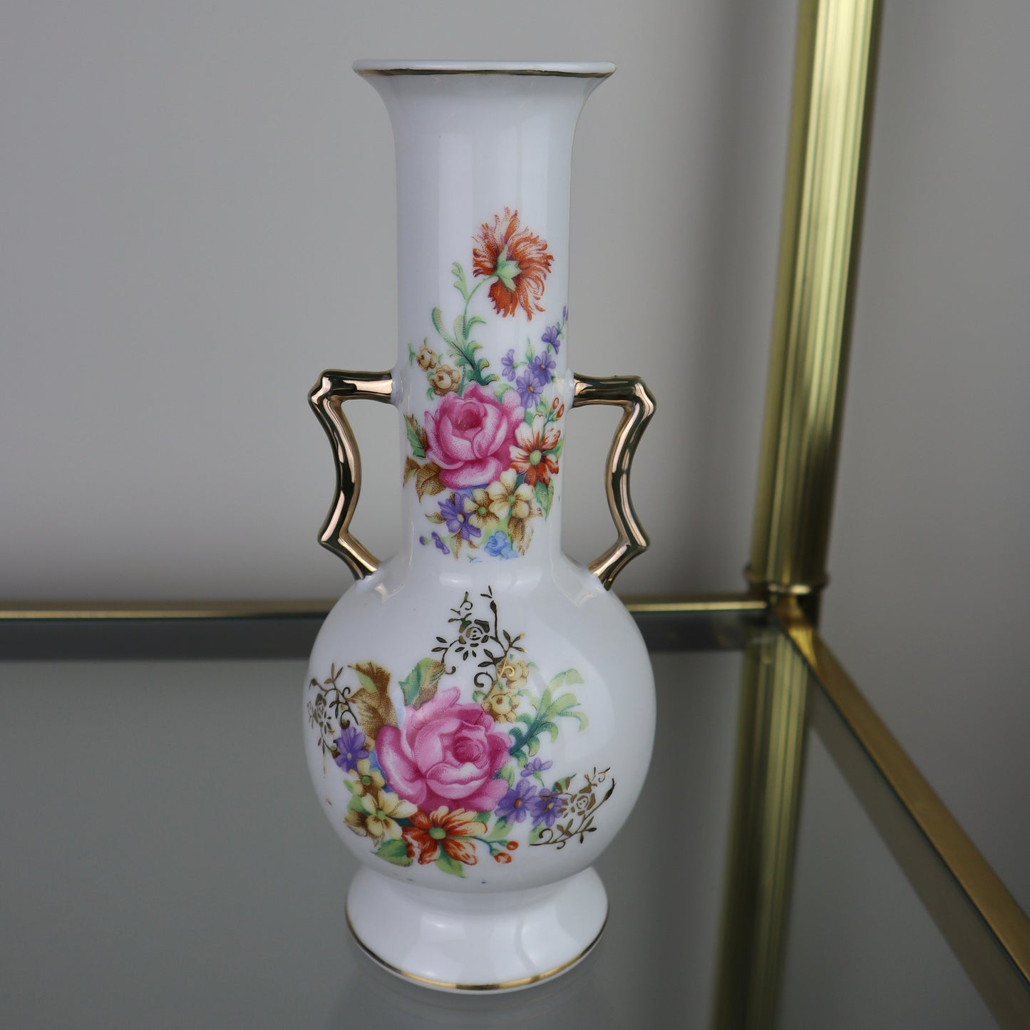 Vintage Porcelain Royal Japan Handle Vase